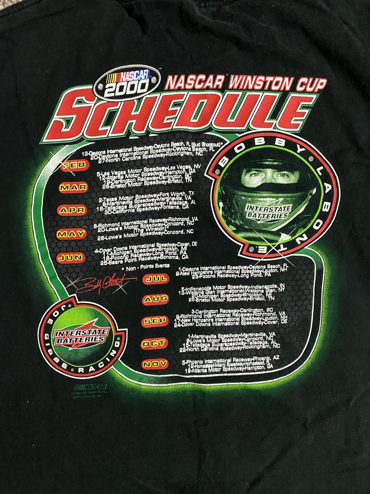 Vintage 2000 Bobby Labonte Racing Tee Size US XL / EU 56 / 4 - 11 Thumbnail