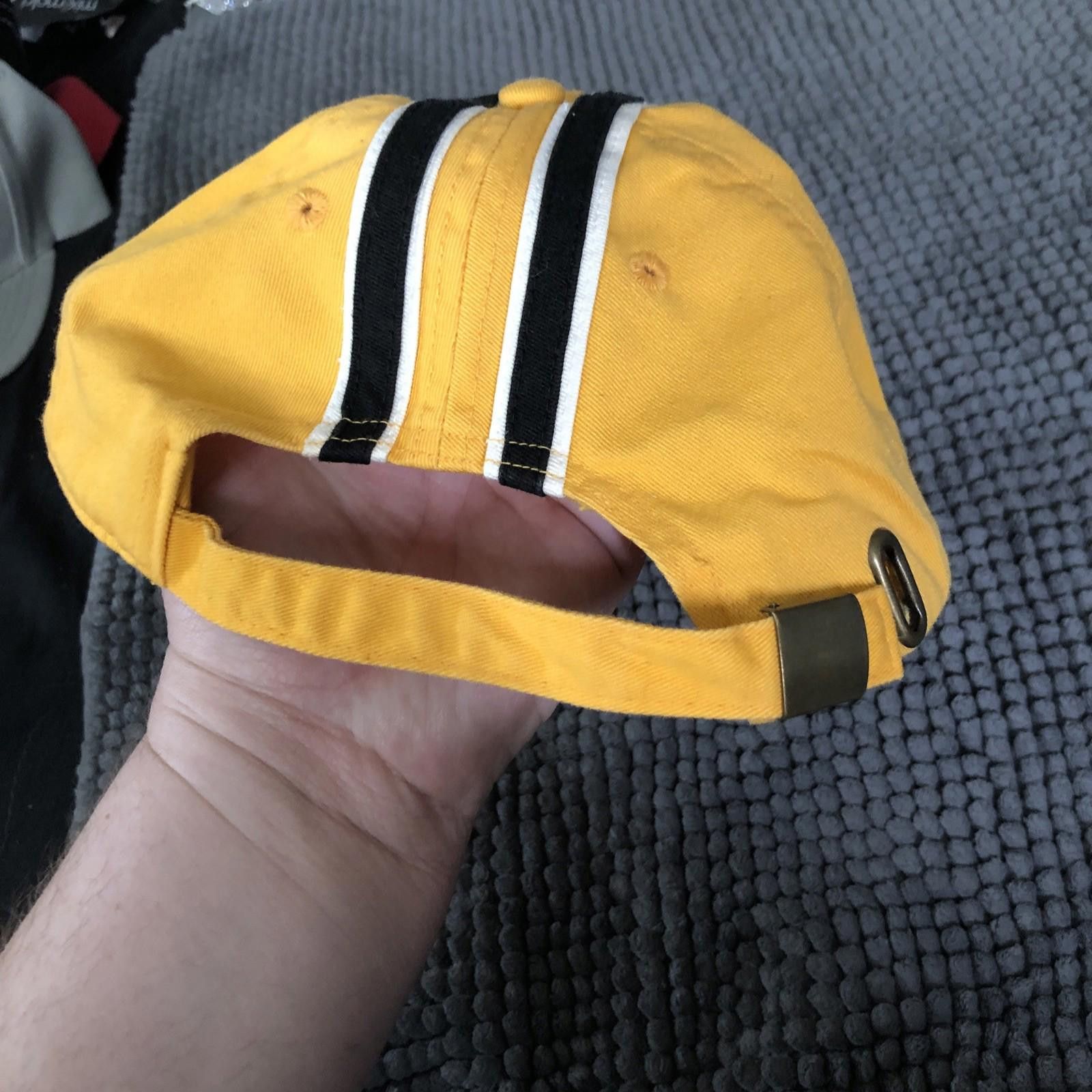 Designer Kudzu Nascar Mens Yellow Hat Cap Adjustable Strap Back OS Size ONE SIZE - 3 Thumbnail