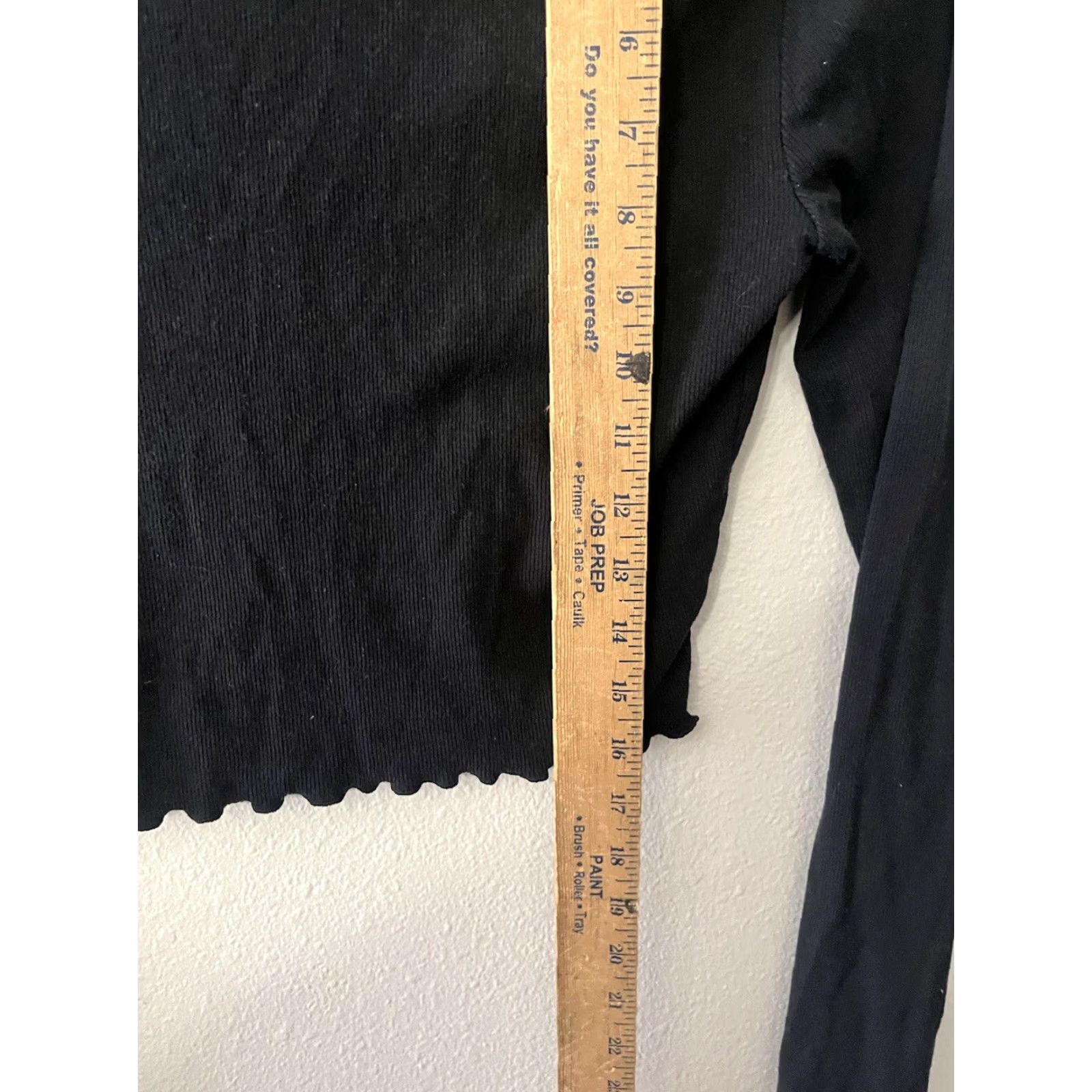 Aeropostale Aeropostale Polo Shirt Womens Size S Black Cropped Long Sleeve Button Front Cotton Polyester Spandex Size S / US 4 / IT 40 - 4 Thumbnail