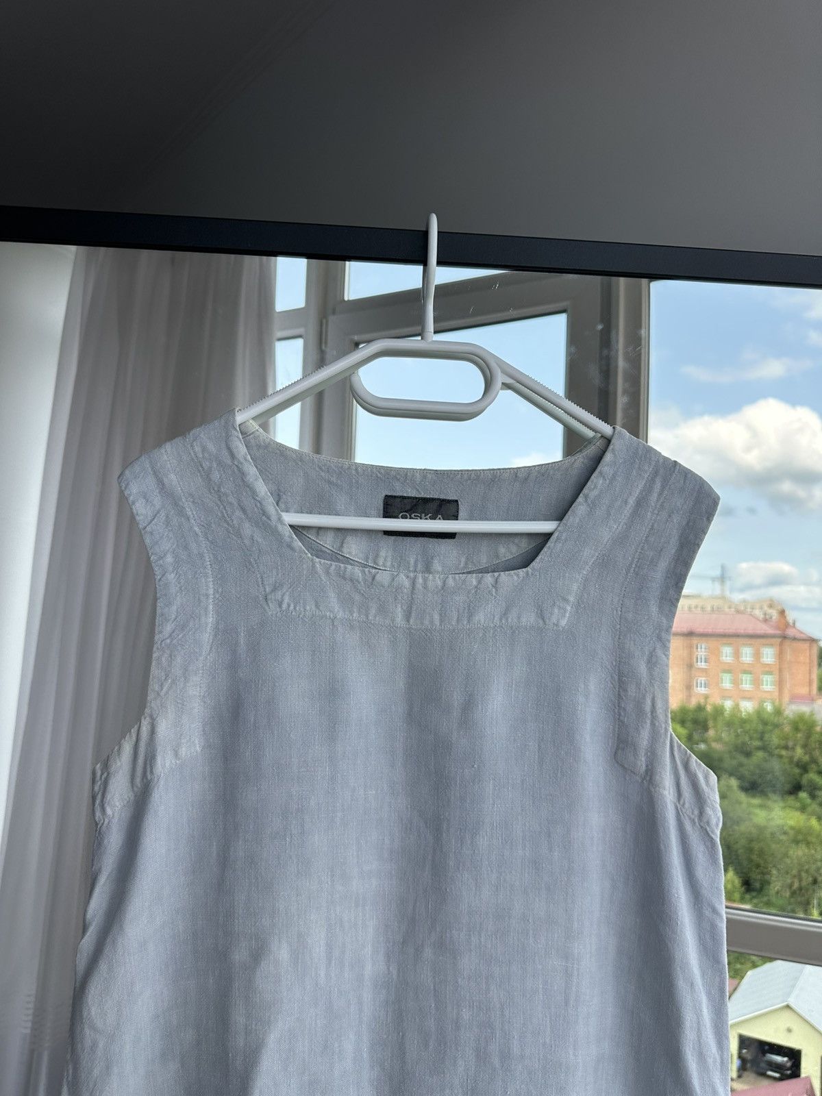 OSKA OSKA 100% Linen Sleeveless Tunic Dress Minimalist Lagom Size M / US 6-8 / IT 42-44 - 2 Thumbnail