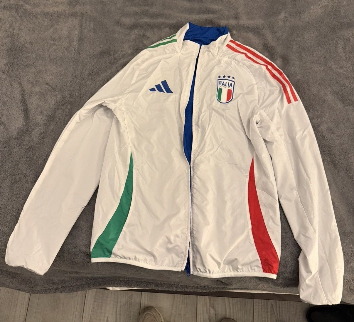 Adidas Adidas Italy Reversible Anthem Jacket Size US S / EU 44-46 / 1 - 3 Thumbnail