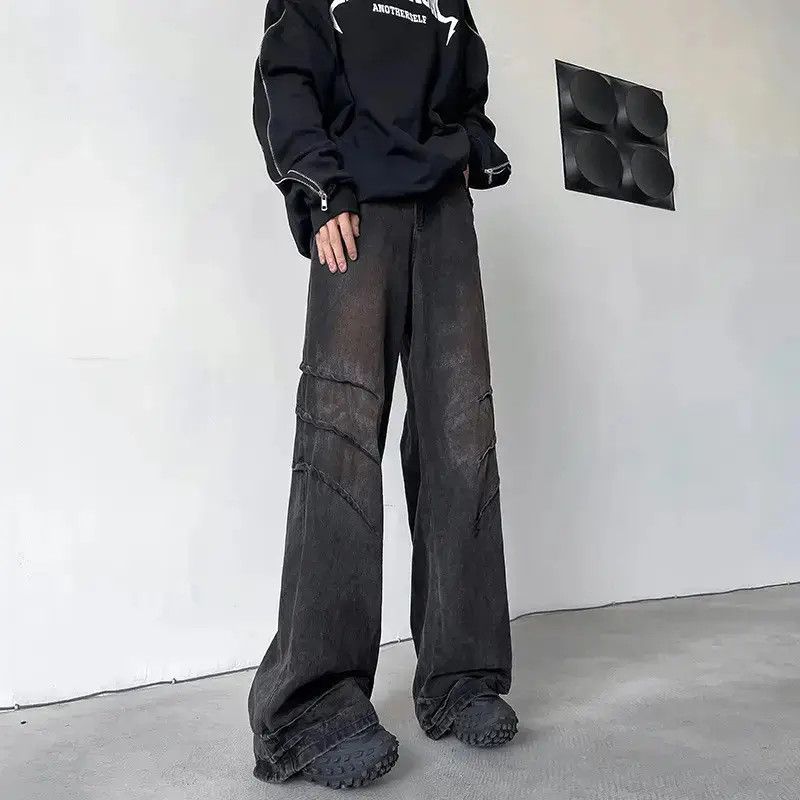 Japanese Brand Retro loose straight leg micro flared jeans Size US 32 / EU 48 - 2 Thumbnail