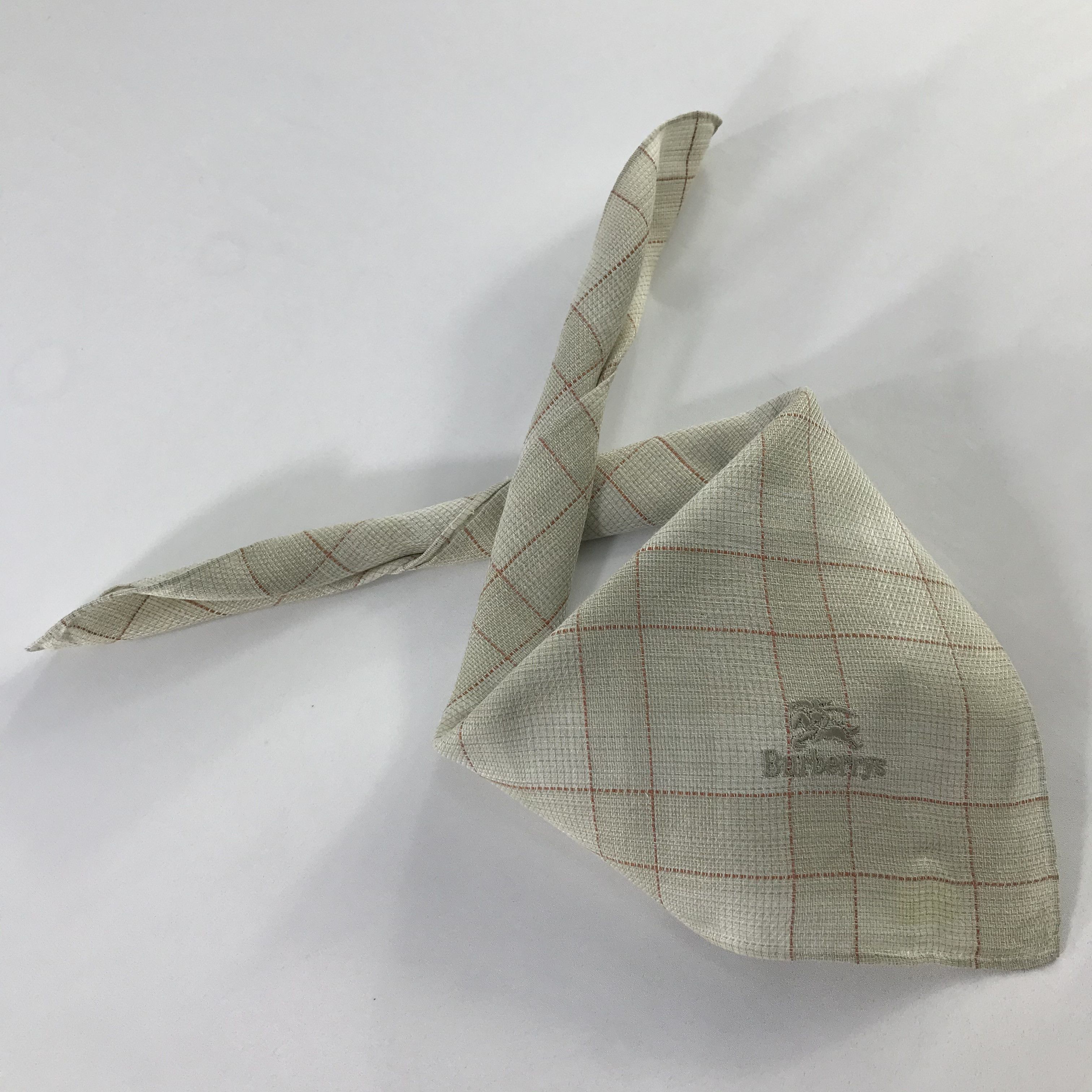Burberry × Vintage Burberry Bandana / Handkerchief / Neckerchief - S445 Size ONE SIZE - 4 Thumbnail
