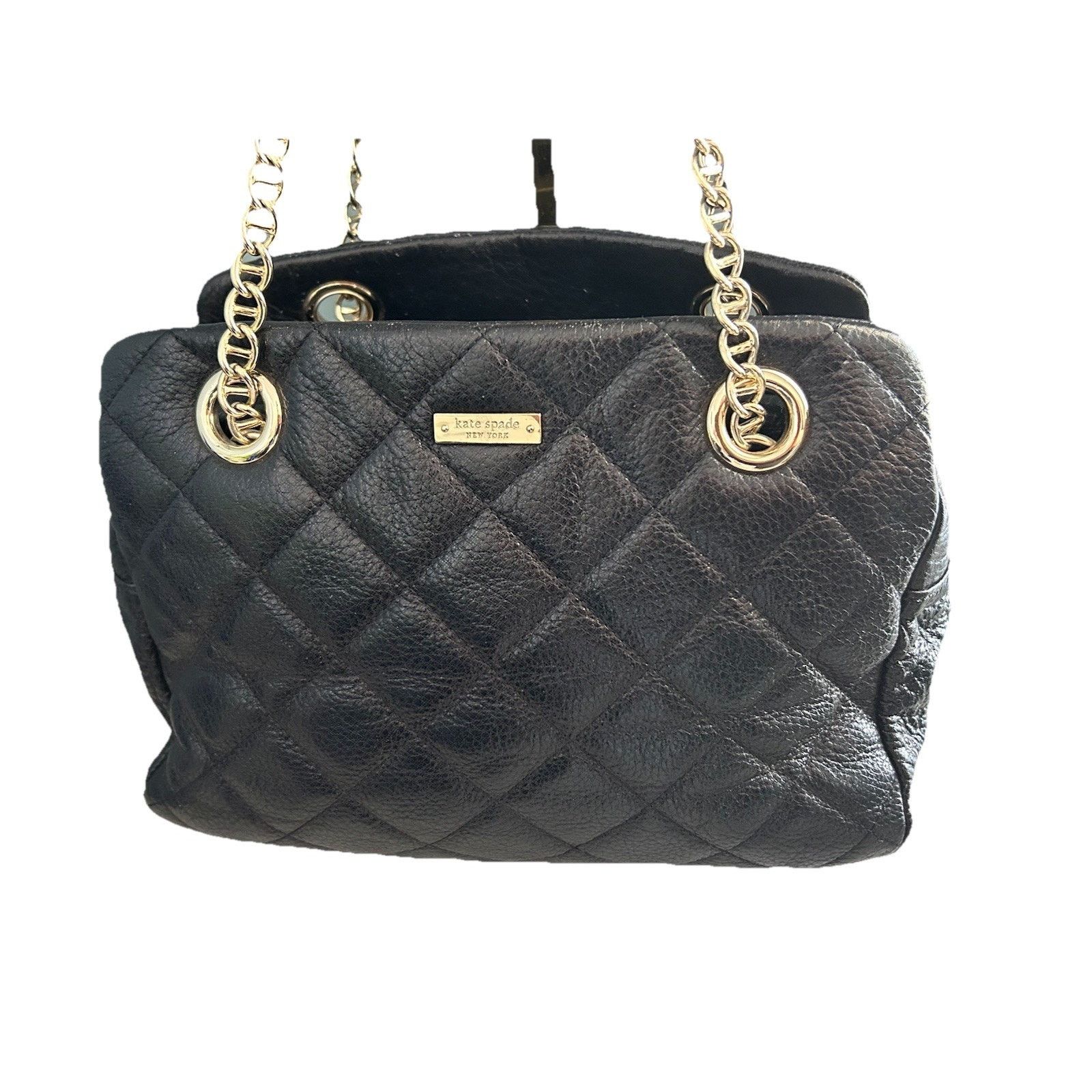 Kate Spade Kate Spade Black Metallic Quilted Leather Shimmer Bag Size ONE SIZE - 11 Thumbnail