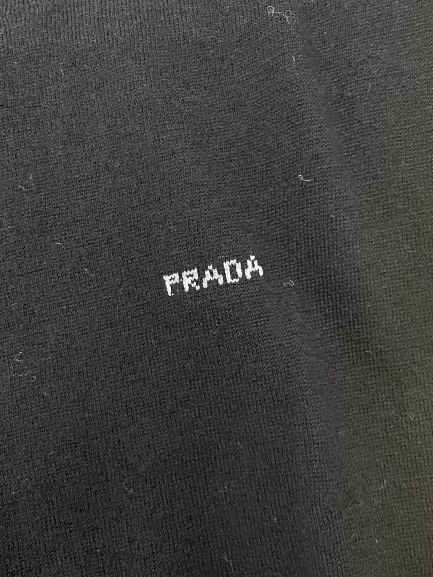 Prada Prada Black Wool Short-Sleeve Top Women's 36 New Size XS / US 0-2 / IT 36-38 - 2 Thumbnail