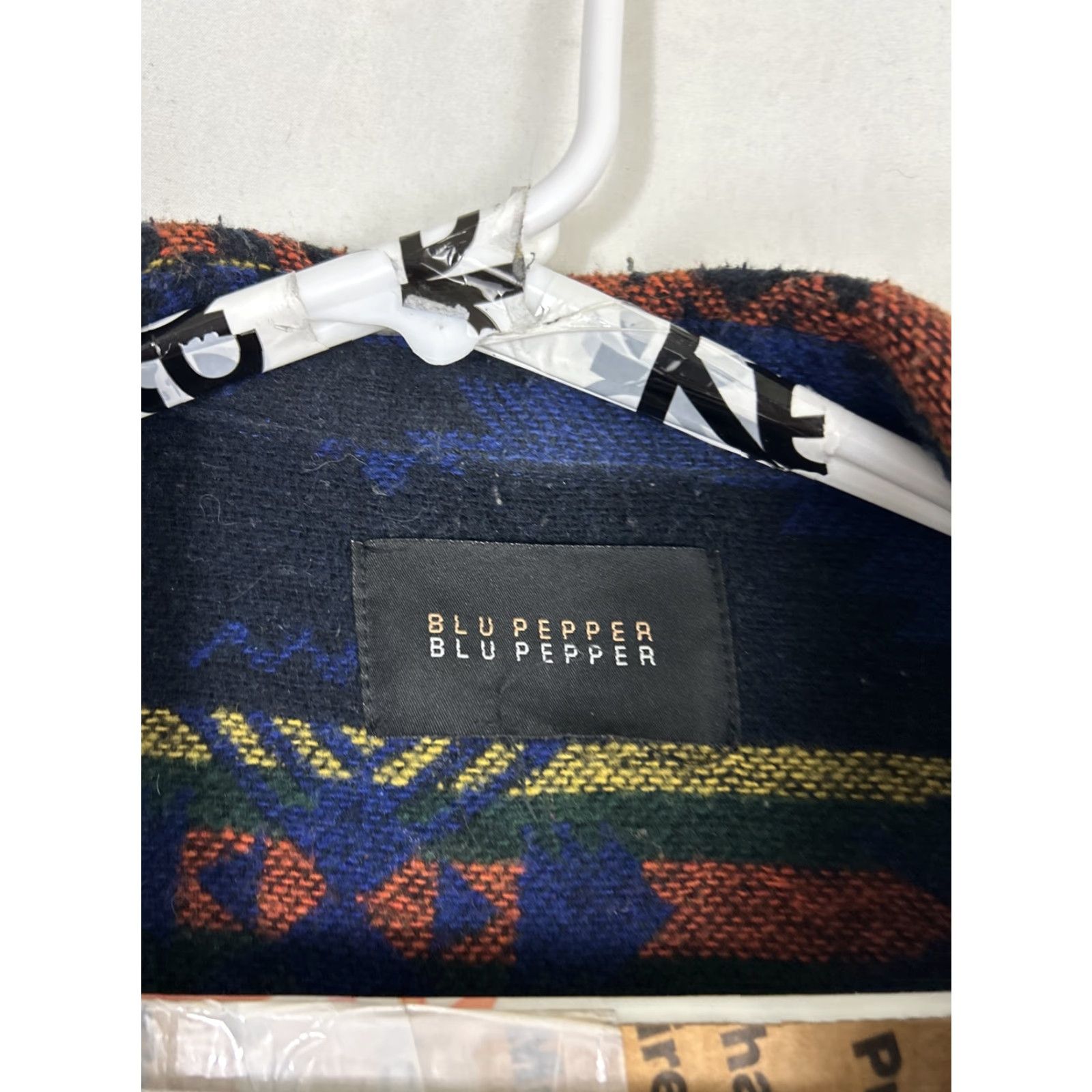 Vintage Blu Pepper Jacket Womens M Blue Zip Up Moto Style Southwest Aztec Cropped Size M / US 6-8 / IT 42-44 - 6 Thumbnail