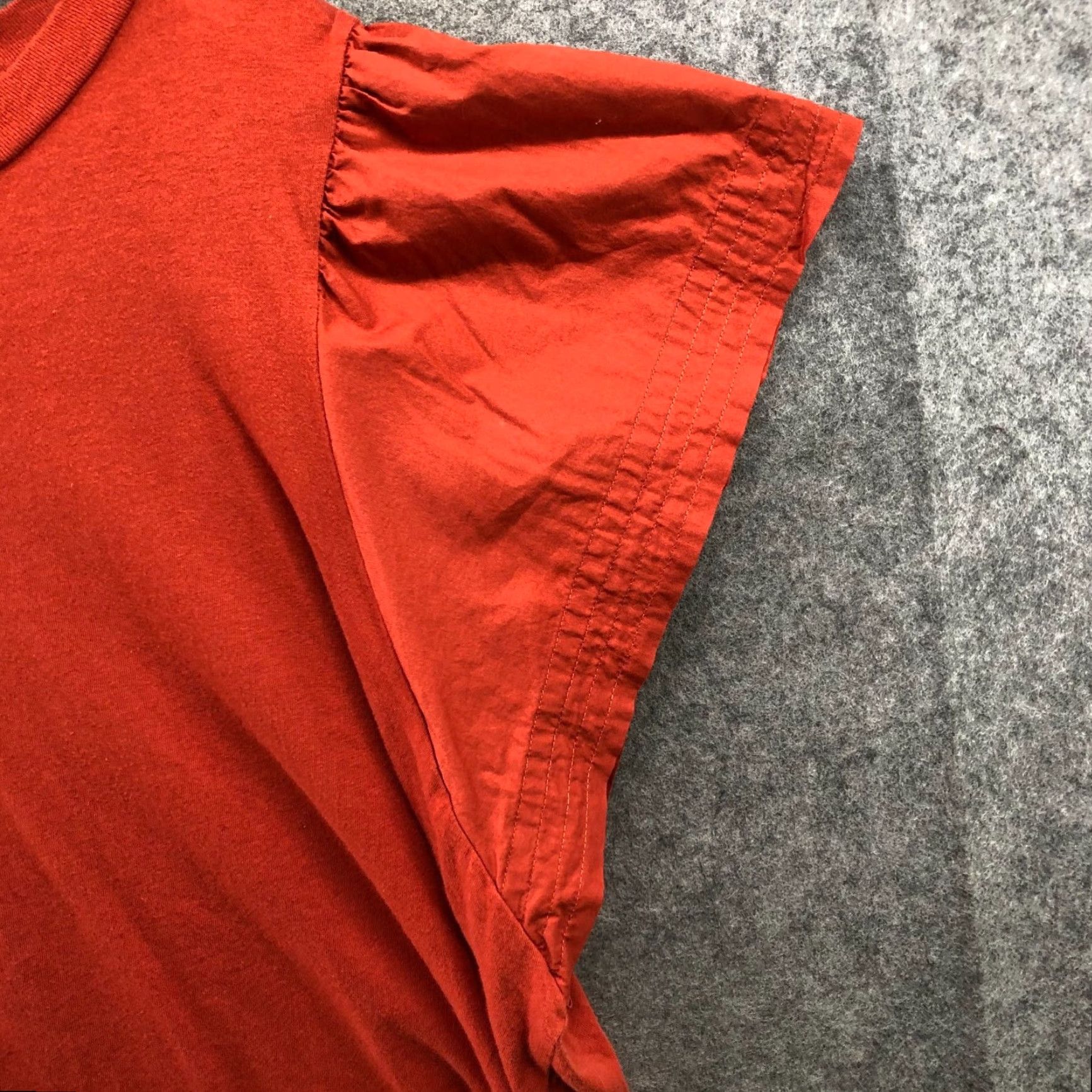 Old Navy VINTAGE Old Navy T-Shirt Womens 2XL Crewneck Flutter Short Sleeve Cotton Orange Classic Size XXL / US 16-18 / IT 52-54 - 5 Thumbnail