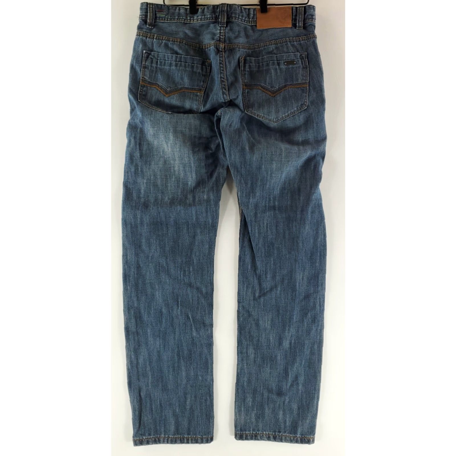 Diesel Diesel Jeans Murran Loose Straight Mens 35 Blue 34 (35x33 Actual) Industry Blue Jeans 34 35x33 Regular Mens Size US 35 - 3 Thumbnail