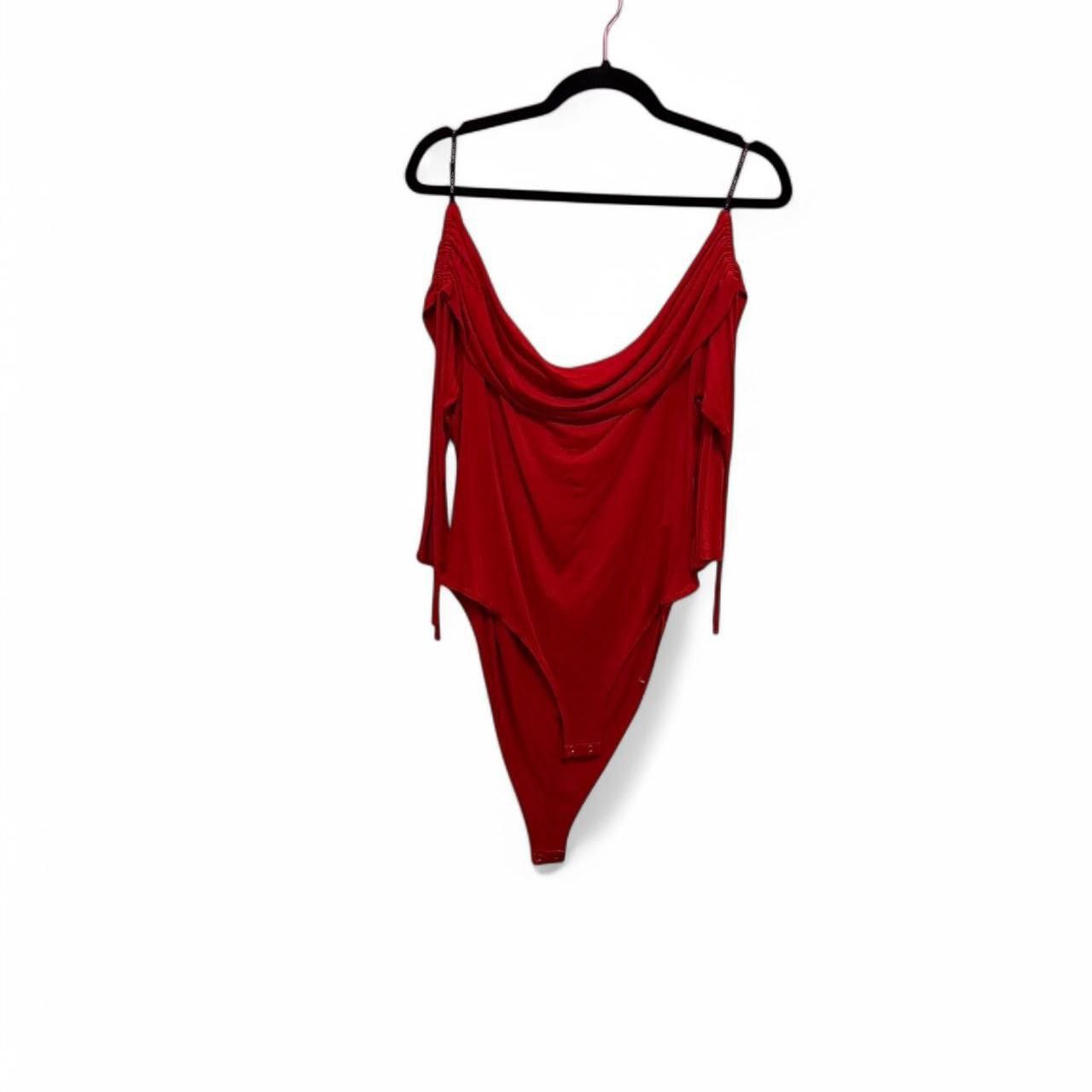 Designer Women's Red Bodysuit Size ONE SIZE - 1 Thumbnail