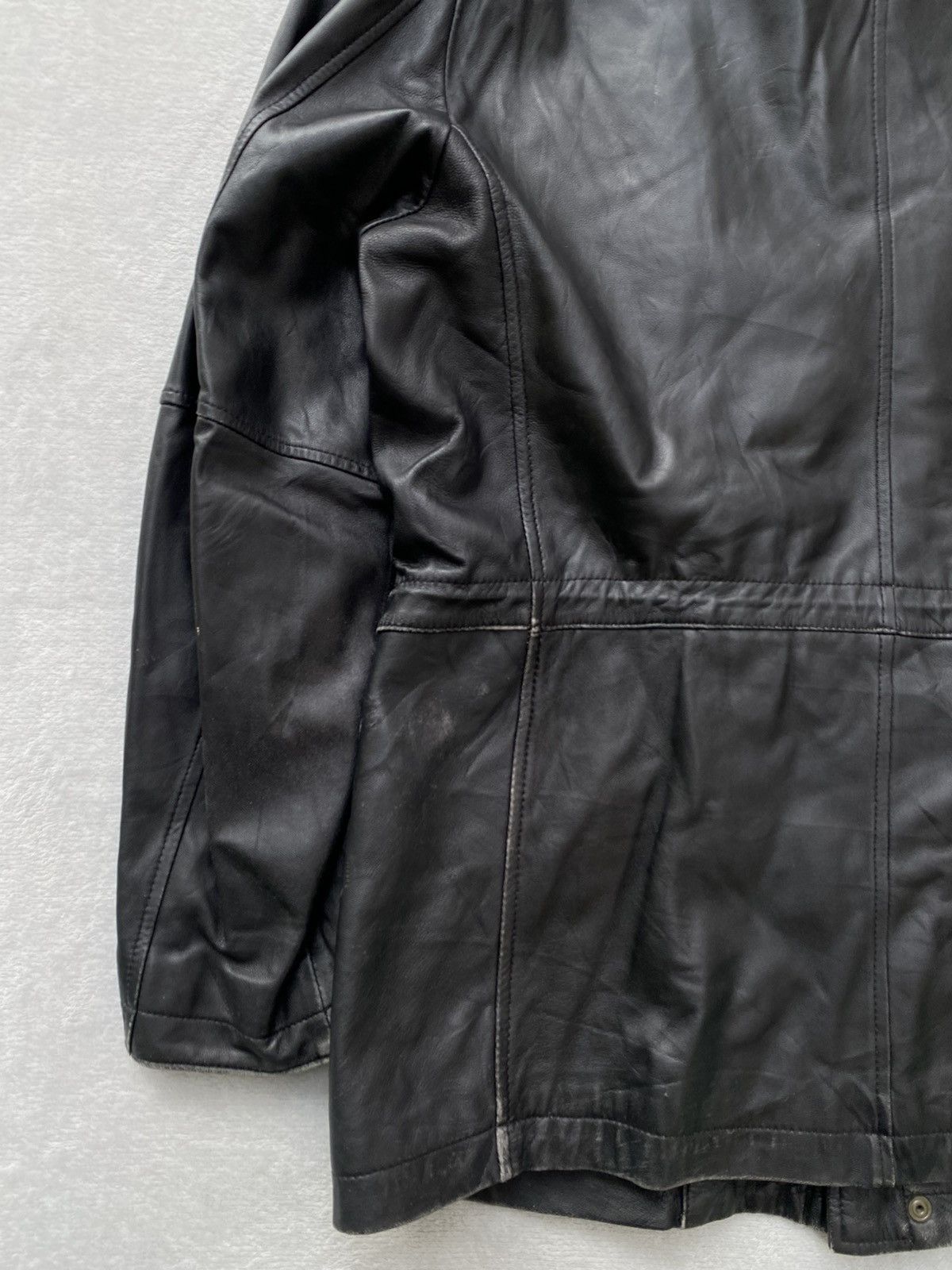 Japanese Brand 90s- Gotairiku- Onward Kashiyama- Utility Leather Jacket Size US M / EU 48-50 / 2 - 16 Thumbnail