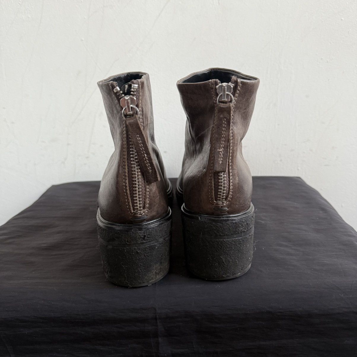 Guidi Halmanera Hand Made Italy Back Front Zip Boots Size US 7 / IT 37 - 2 Thumbnail