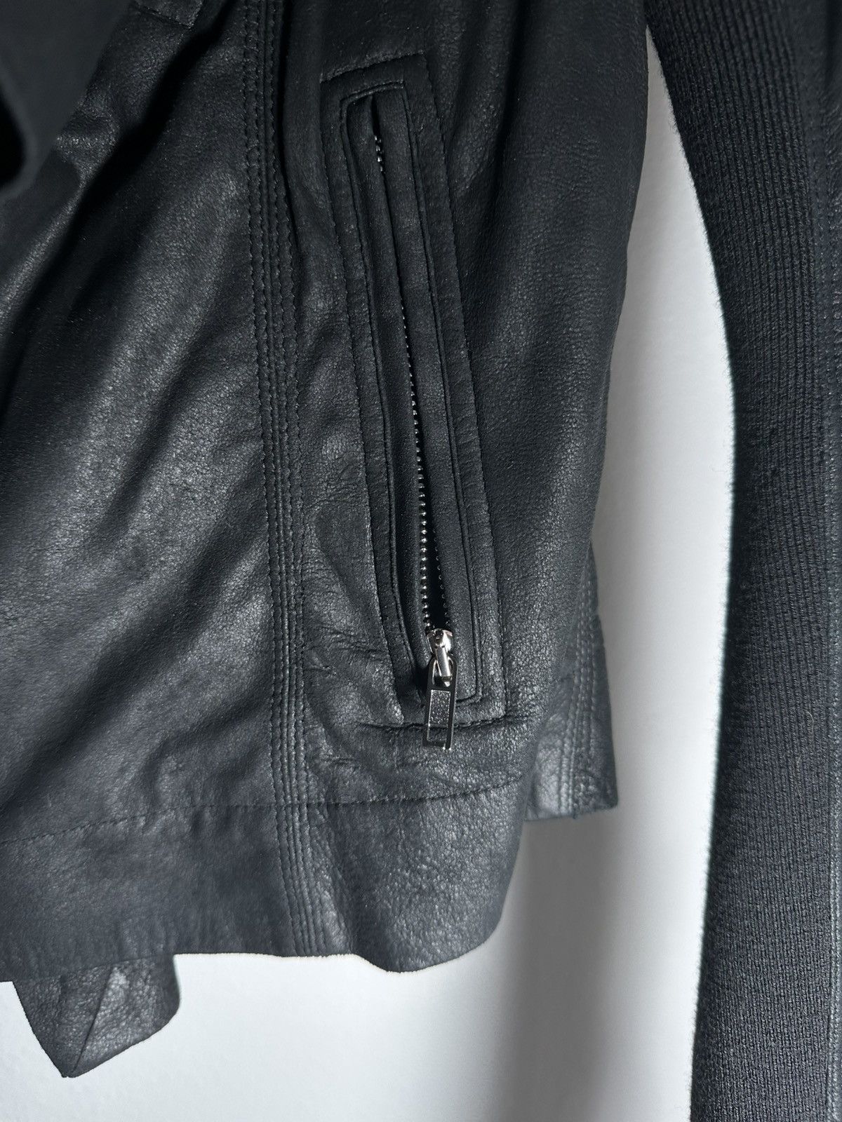 Rick Owens Rick Owens Leather Zip Up Jacket Size XS / US 0-2 / IT 36-38 - 4 Thumbnail