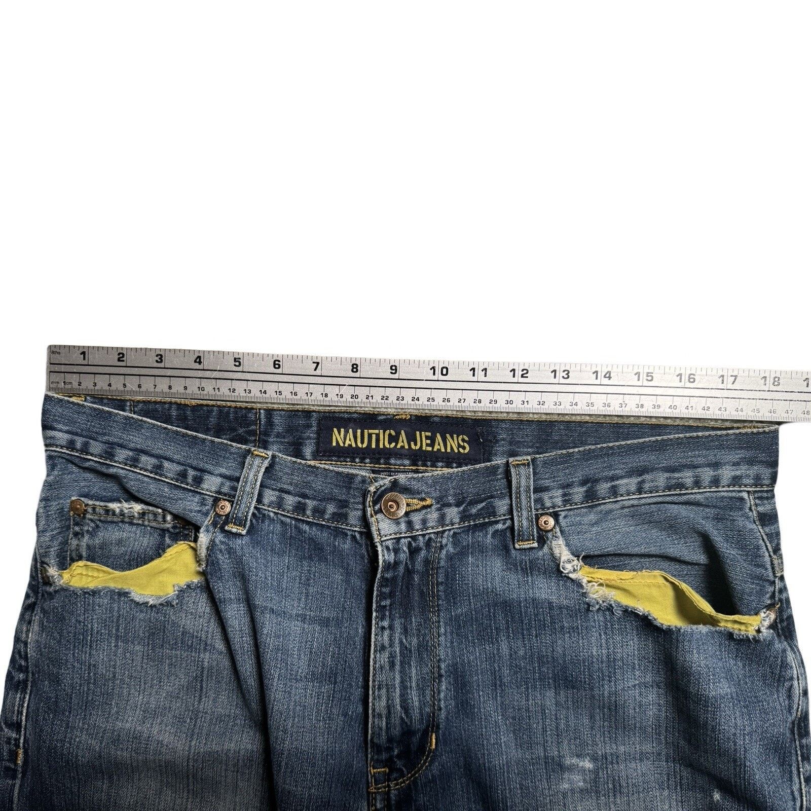 Nautica Vintage Y2K Nautica Mid Wash Loose Fit Jeans Skater 34 X 30 Size US 34 / EU 50 - 5 Thumbnail