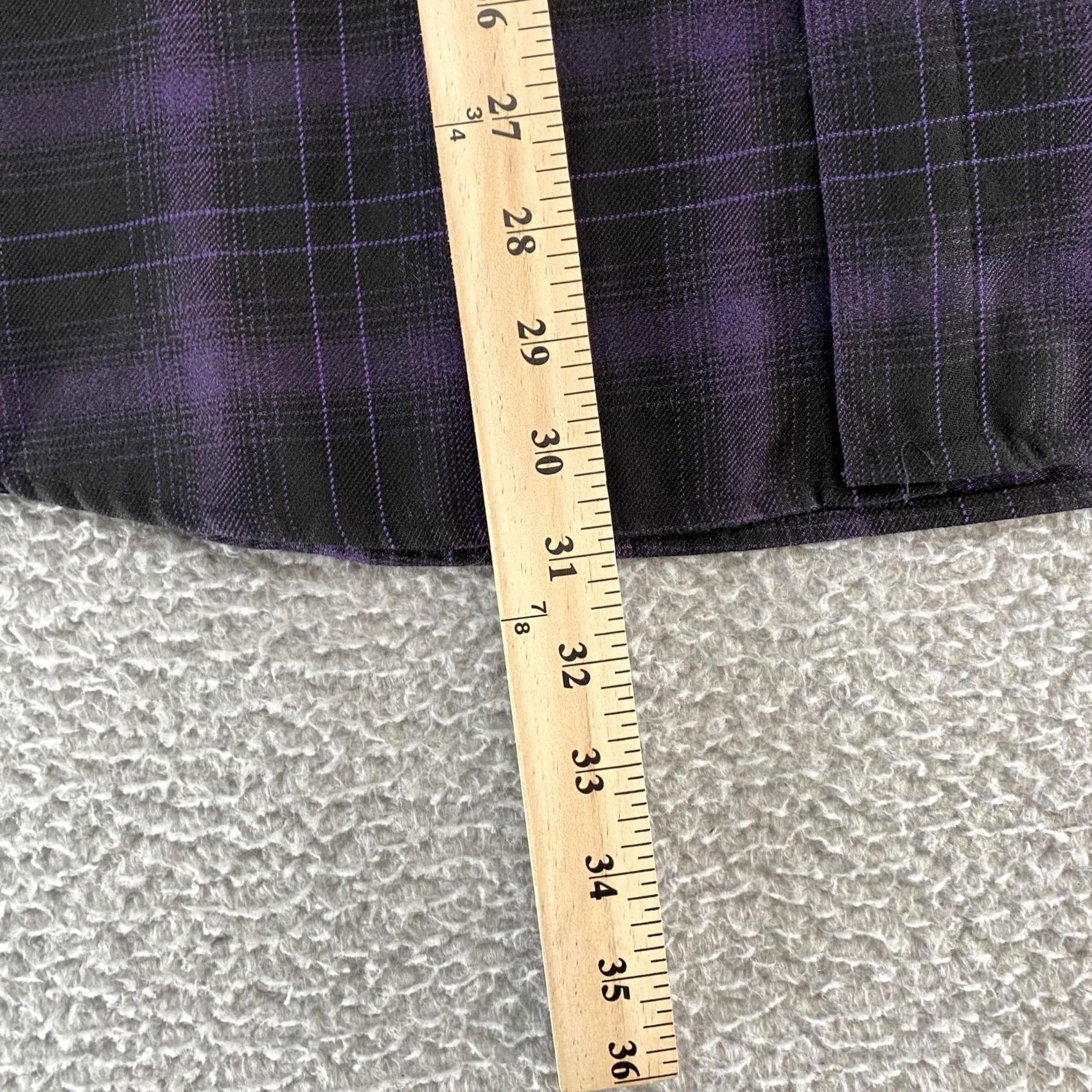 Vintage Dixxon Emperor Flannel Shirt Mens Large Purple Black Plaid Snap Front D-Tech Shirt Size US L / EU 52-54 / 3 - 4 Thumbnail