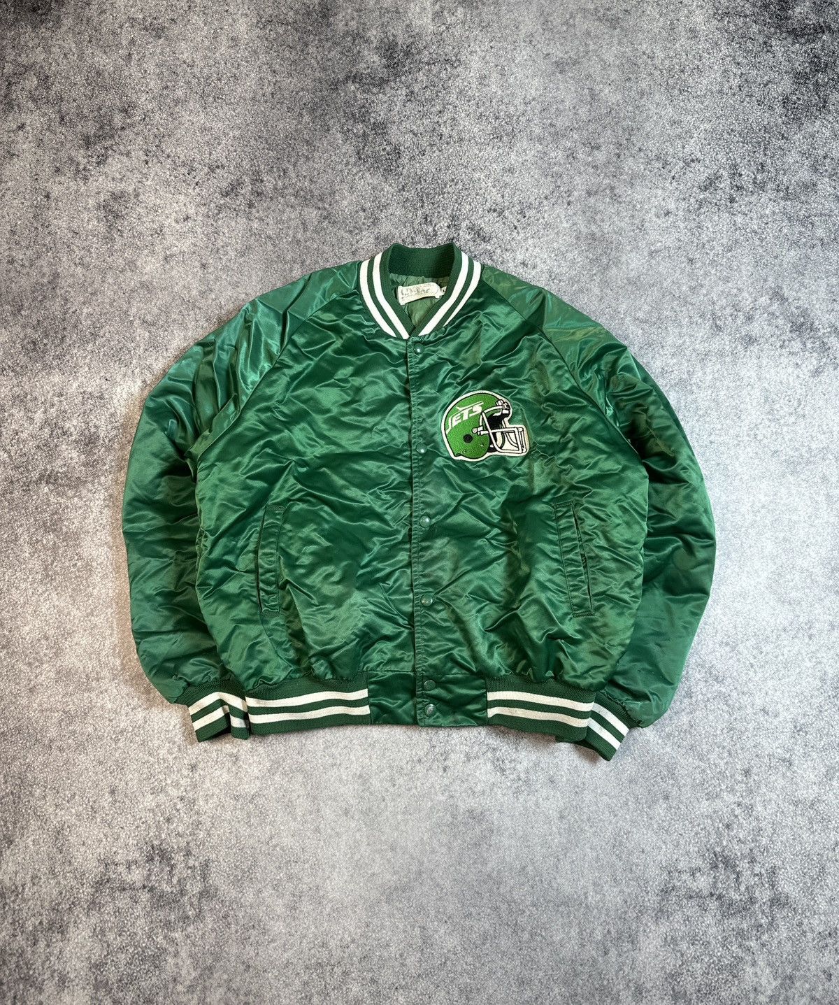 Chalk Line × NFL Vintage Chalk Line New York Jets Logo Back Jacket Bomber L Size US L / EU 52-54 / 3 - 2 Thumbnail