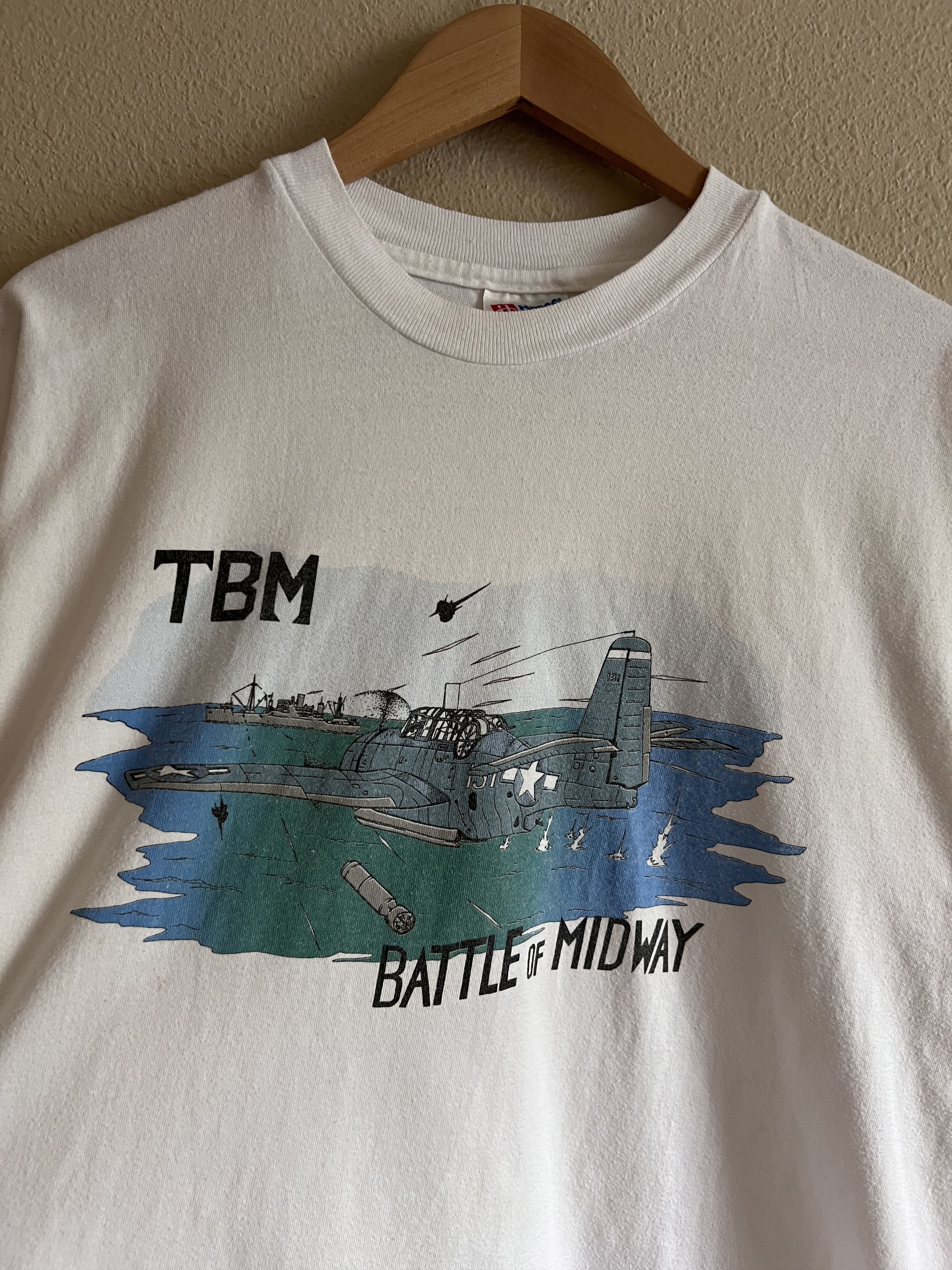 Other Vintage 90s Battle of Midway Graphic Tee in White Size US XL / EU 56 / 4 - 1 Thumbnail