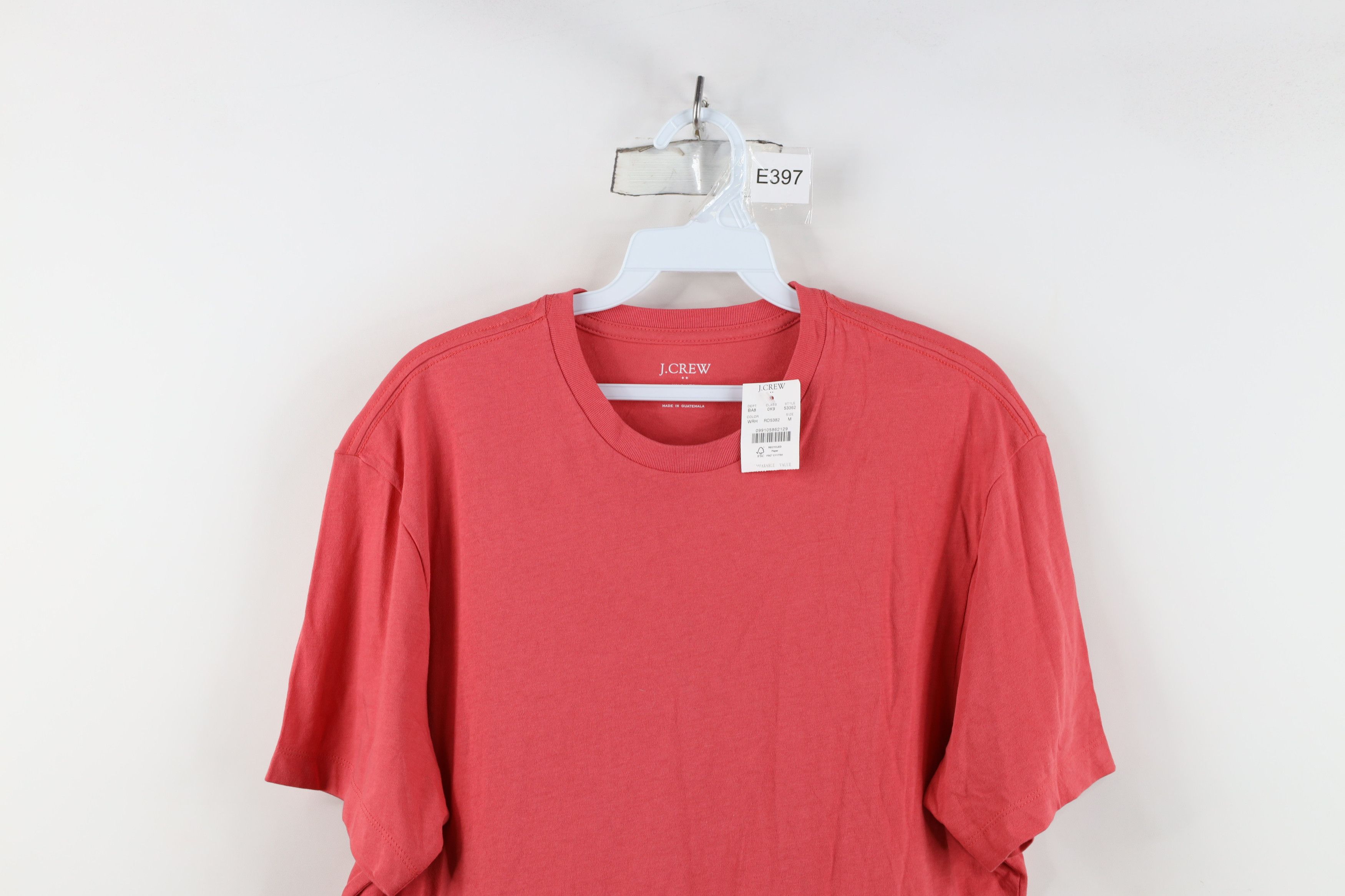 J.Crew New J Crew Stonewash Knit Short Sleeve T-Shirt Red Cotton Size US M / EU 48-50 / 2 - 2 Thumbnail