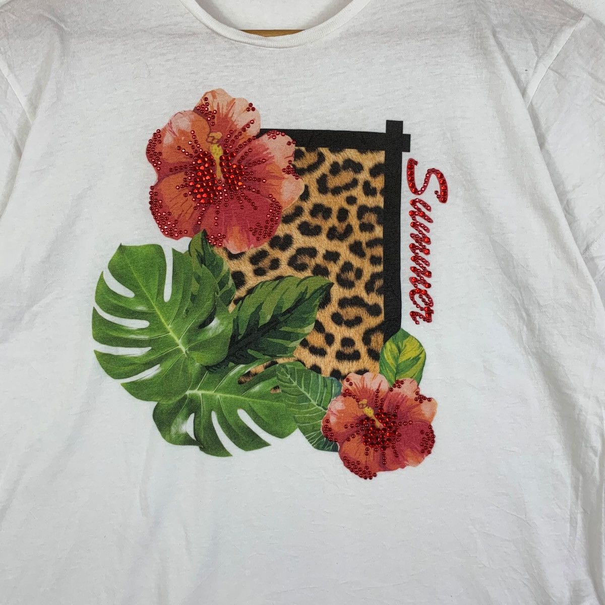 Vintage Vintage RINASCIMENTO MADE IN ITALY Embossed Logo Tee Shirt Size M / US 6-8 / IT 42-44 - 3 Thumbnail