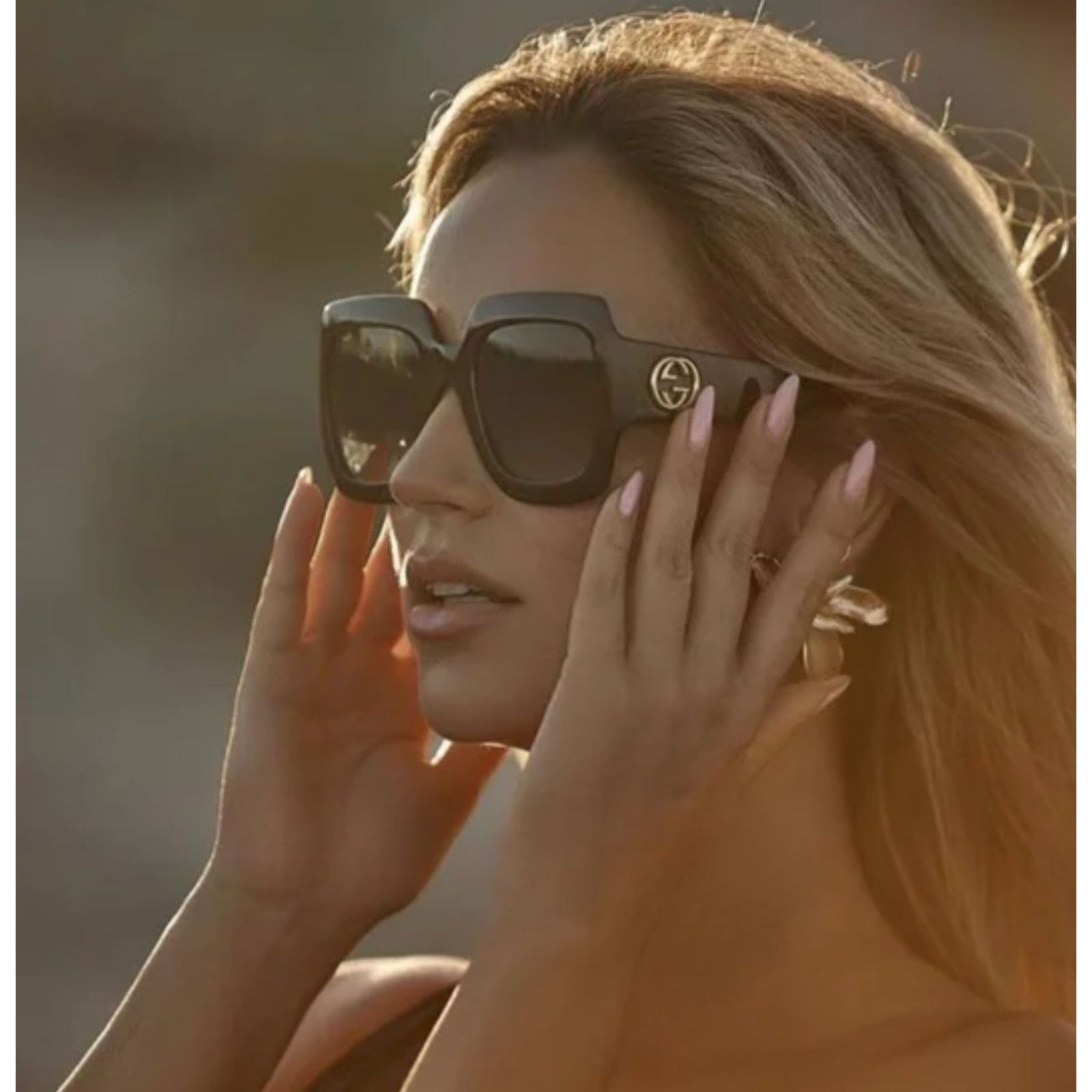 Gucci NEW GUCCI GG0053SN Black Square Sunglasses $420 Size ONE SIZE - 1 Thumbnail