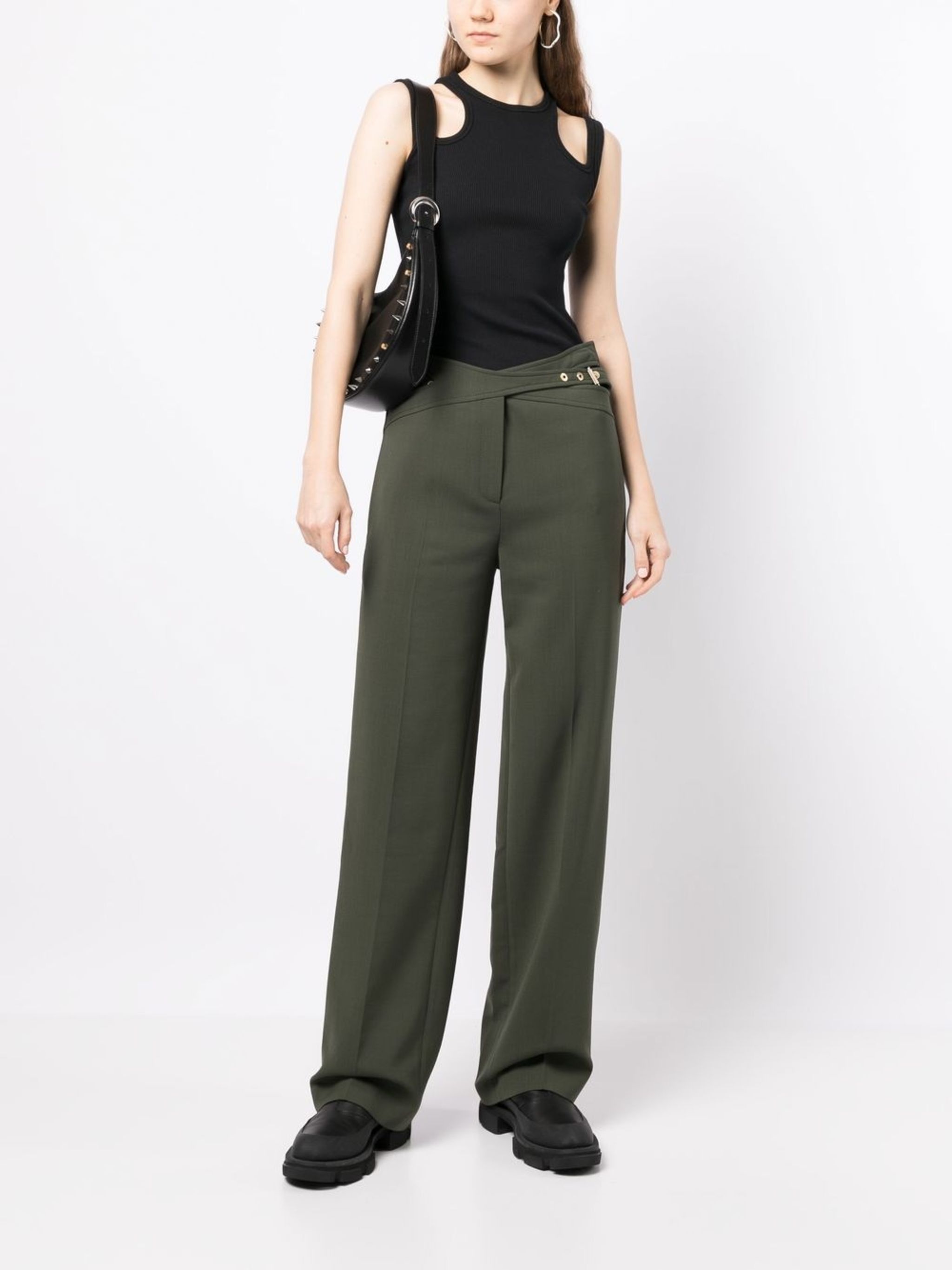 Dion Lee o1mle0524 Interlock Trousers in Dark Green Size 34" / US 12 / IT 48 - 2 Thumbnail