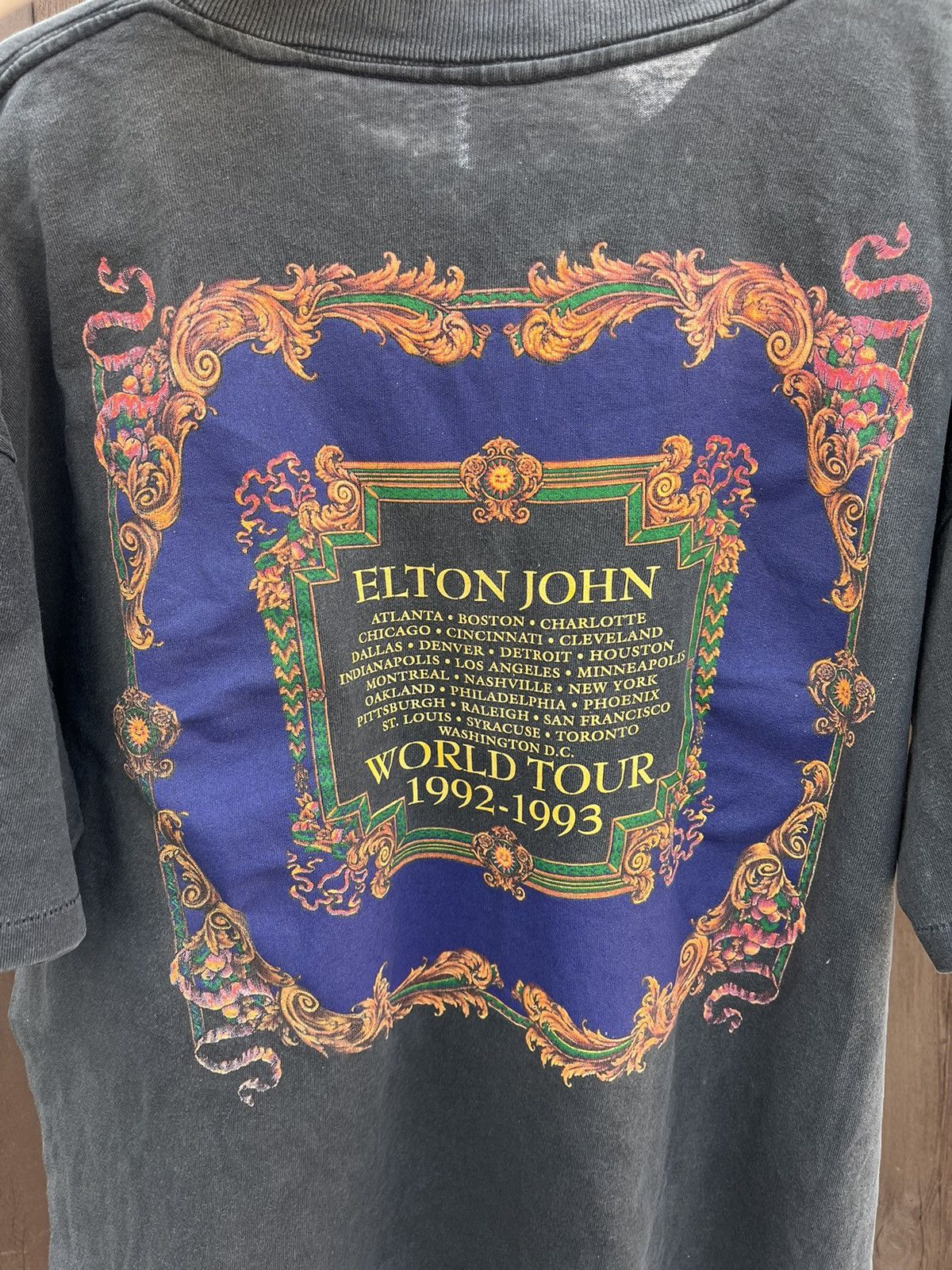 Vintage vintage 90s elton john versace tee Size US XL / EU 56 / 4 - 5 Thumbnail