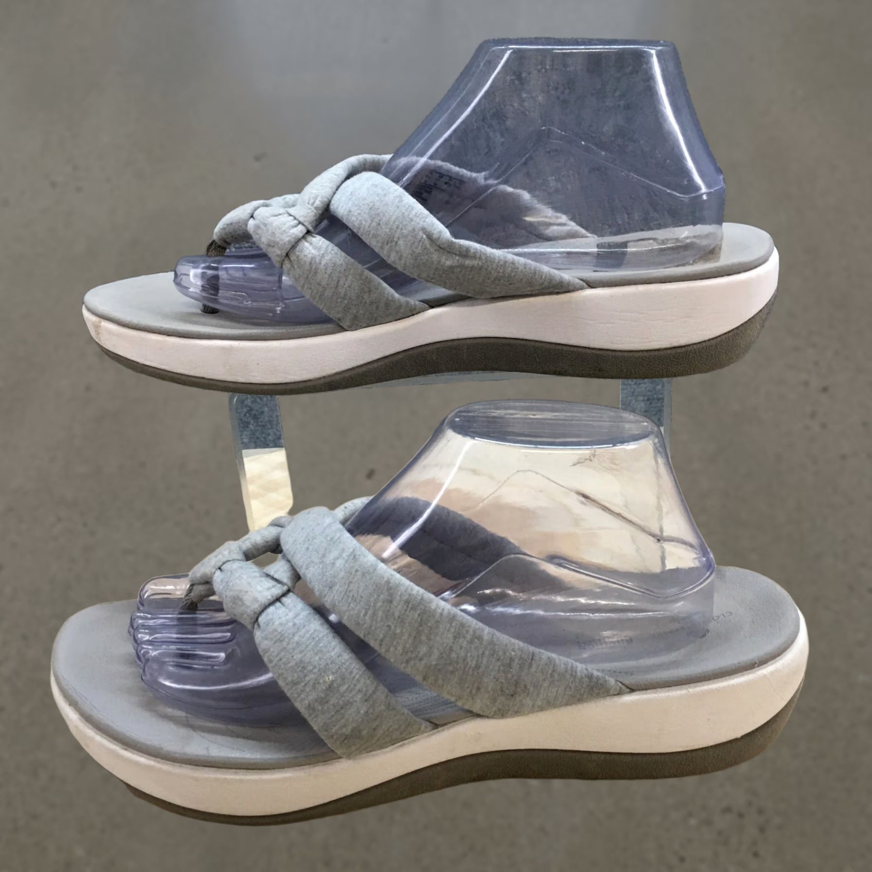 Clarks Clarks Top Womens Gray Sandals Arla Kaylie Slide Slip Comfort Low Size L / US 10 / IT 46 - 1 Thumbnail