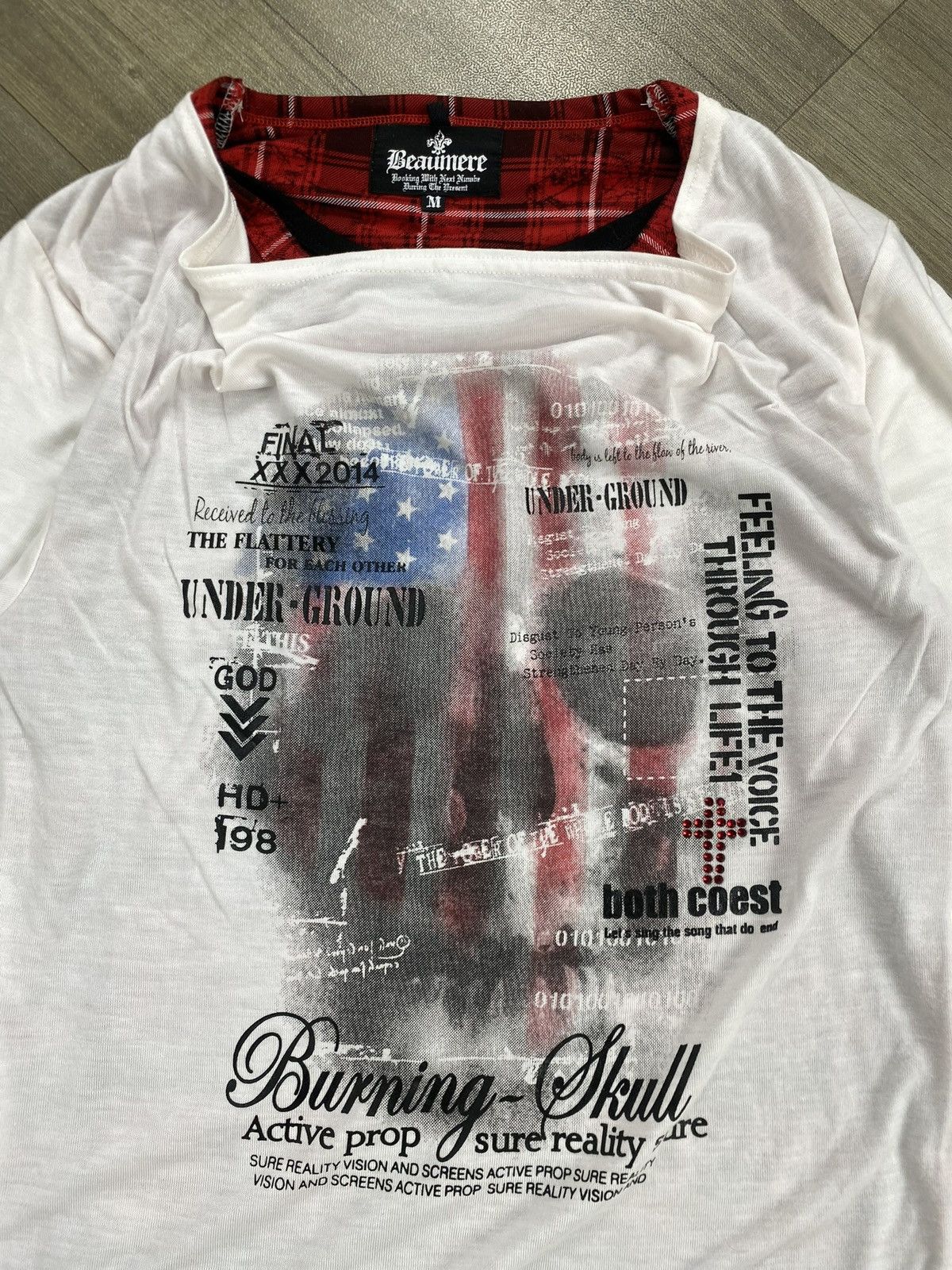14th Addiction × If Six Was Nine × Le Grande Bleu (L.G.B.) 2000s Beaumerre Asymmetrical Double Layer Punk Longsleeve Size US M / EU 48-50 / 2 - 2 Thumbnail