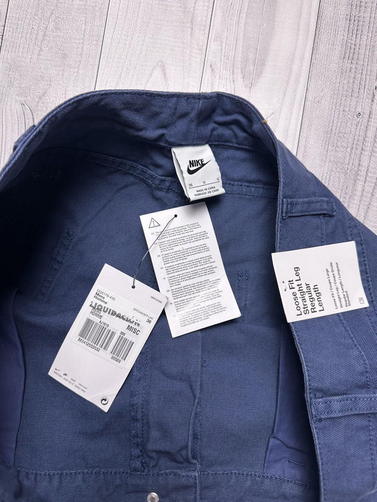 Nike × Vintage Vintage Nike pants Y2K denim jeans size 36 blue logo Size US 36 / EU 52 - 4 Thumbnail