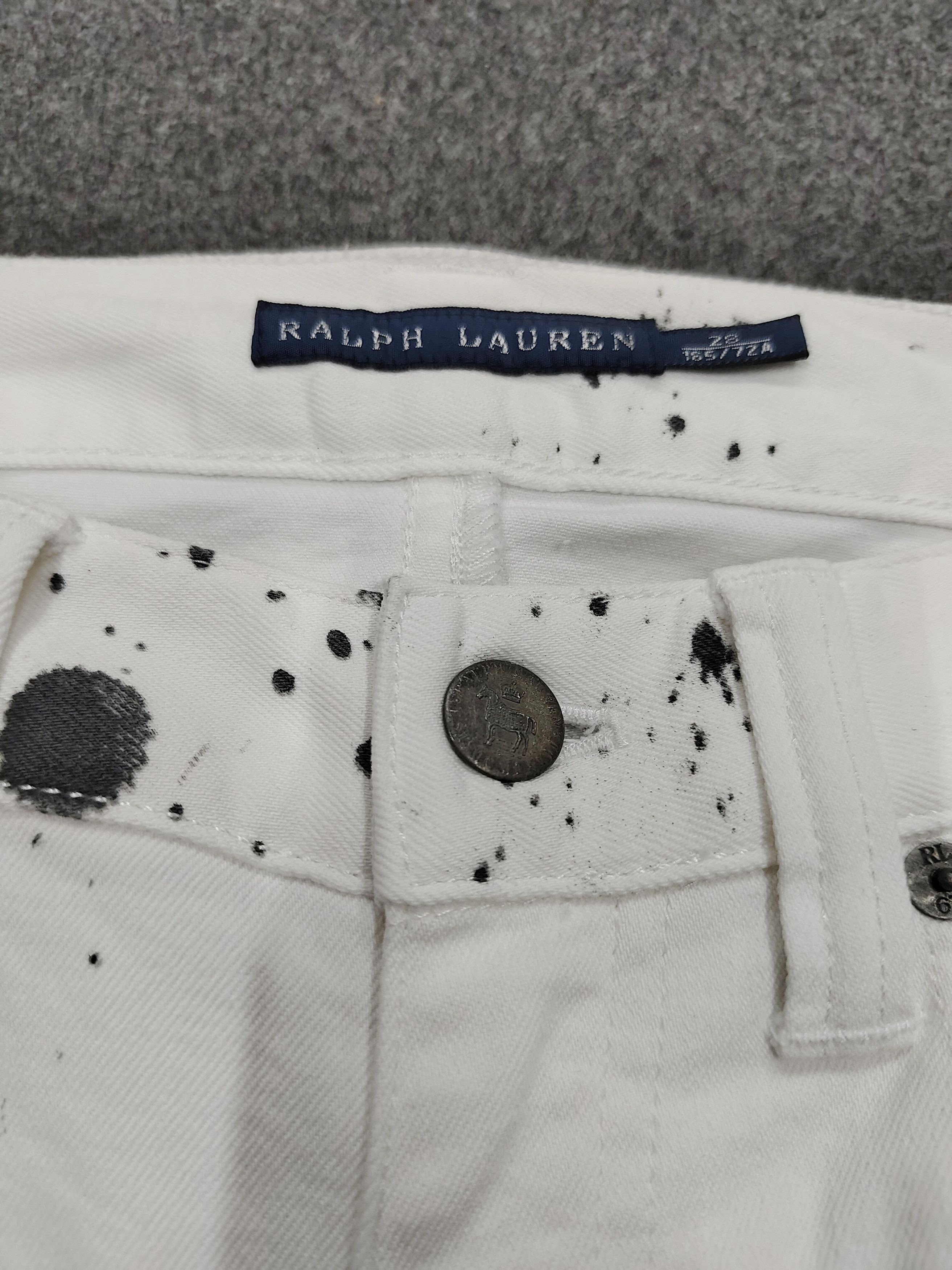 Ralph Lauren Ralph Lauren- Punk Rock Painted Bull Splash Art Skinny Jeans Size 30" / US 8 / IT 44 - 7 Thumbnail