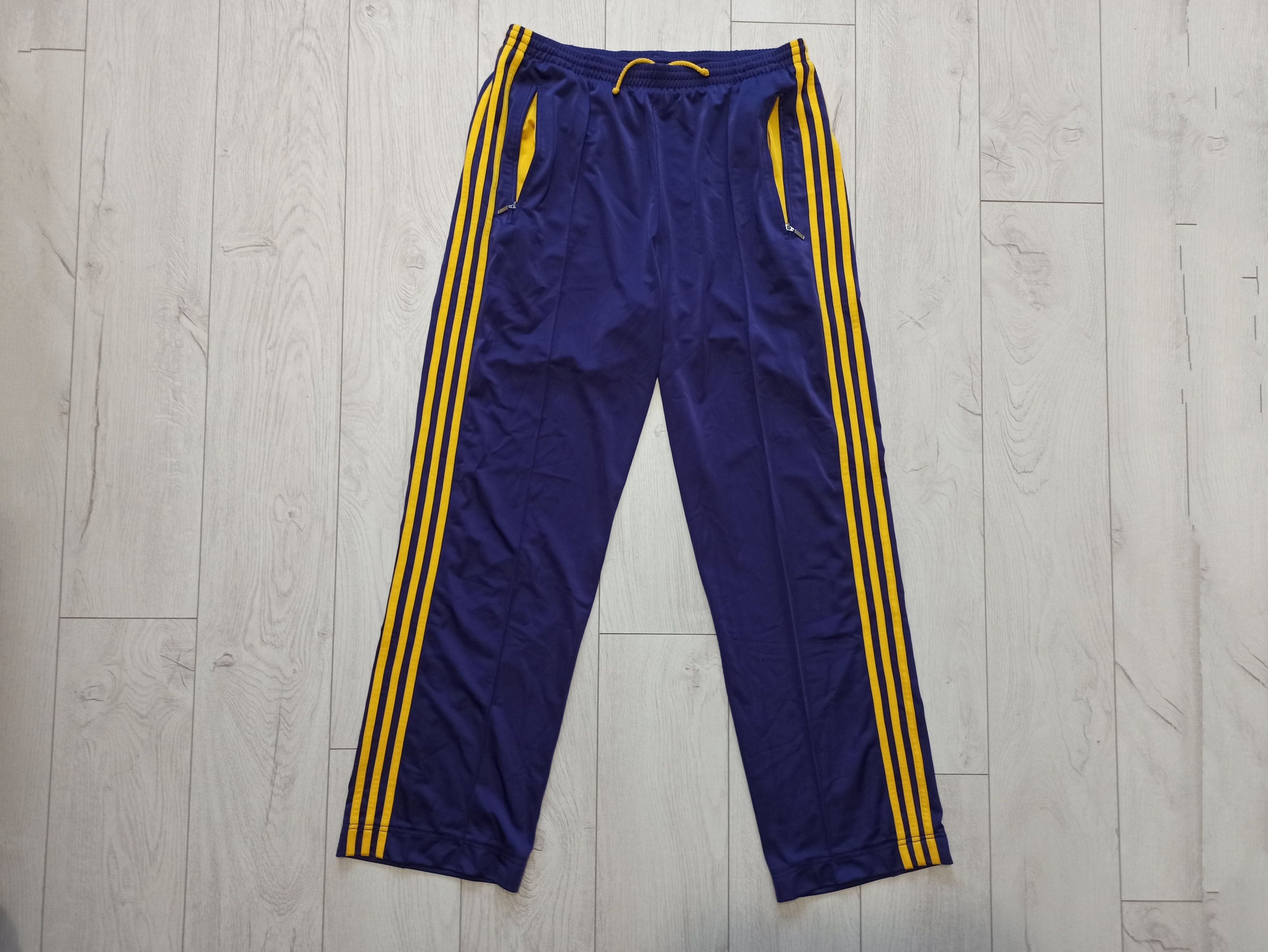 Adidas × Vintage Adidas Vintage Streetwear Pants Purple Yellow M Size US 32 / EU 48 - 1 Thumbnail