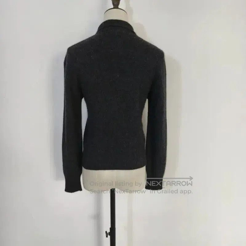 Burberry Burberry Gray Wool Check Long Sleeve Cardigan. Size M / US 6-8 / IT 42-44 - 4 Thumbnail