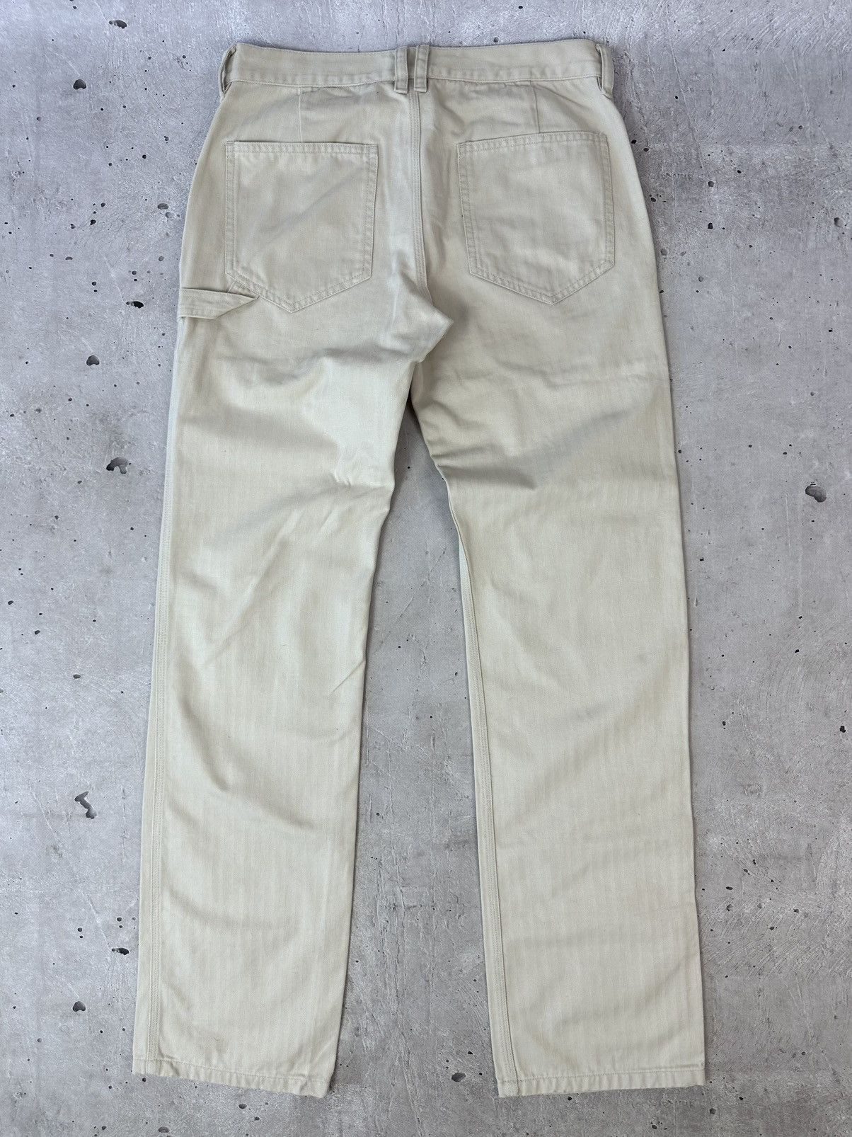 Isabel Marant Etoile Isabel Marant Etoile Stripped Beige Carpenter Cotton Jeans Size 25" / US 0 / IT 36 - 8 Thumbnail