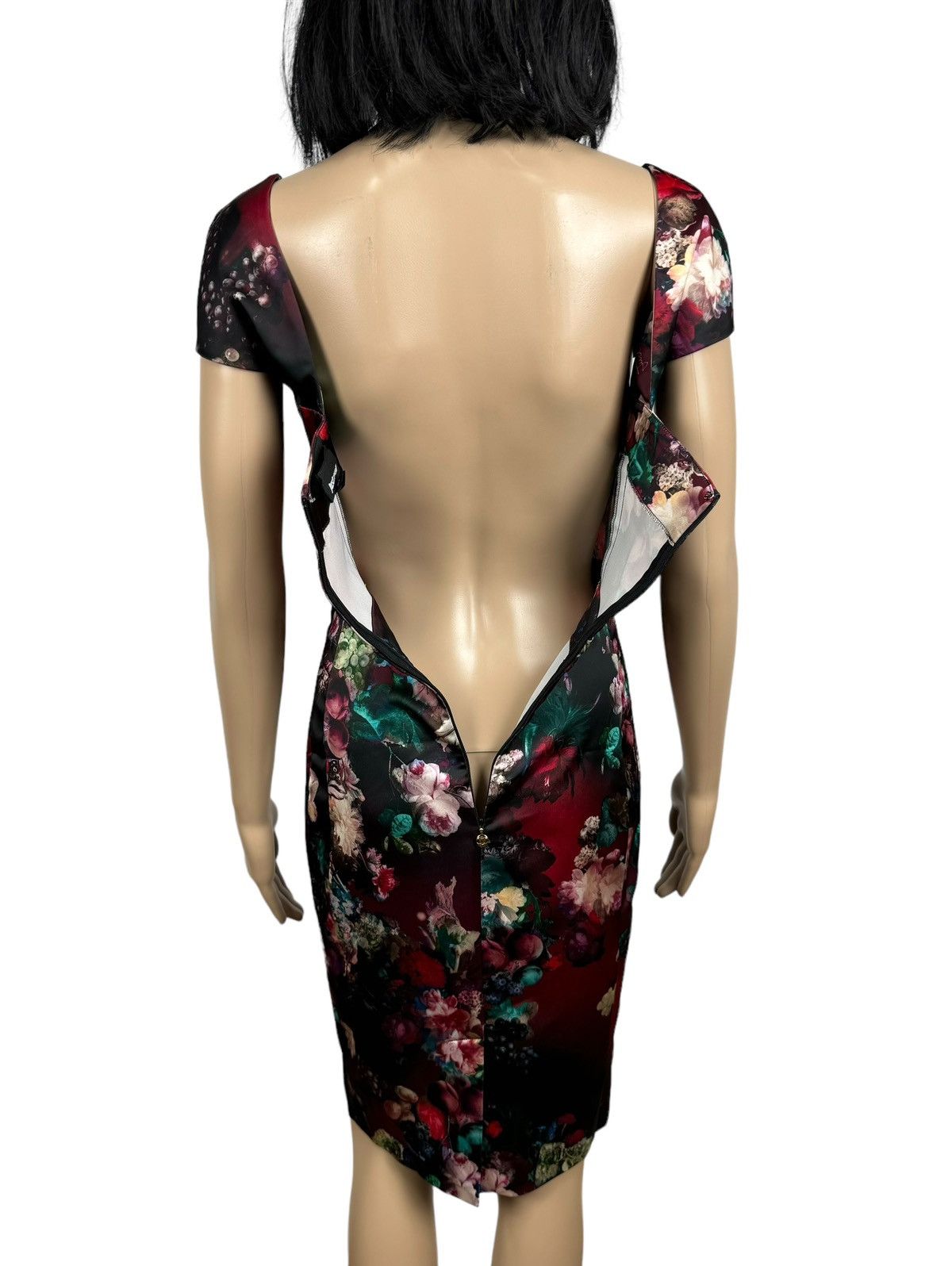 Just Cavalli JUST CAVALLI Satin Dress Floral/Fruit size 40 Size S / US 4 / IT 40 - 17 Thumbnail