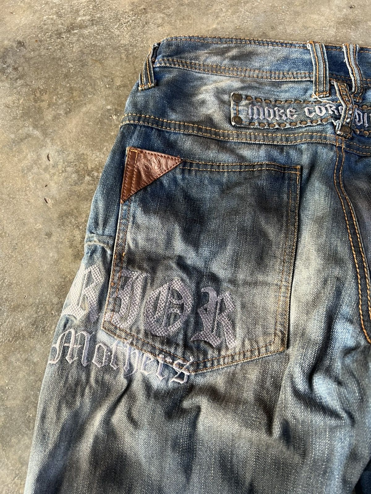 If Six Was Nine × Japanese Brand 💥Rare💥Vintage M.C.D Embroidery Punk Jeans Size US 30 / EU 46 - 14 Thumbnail