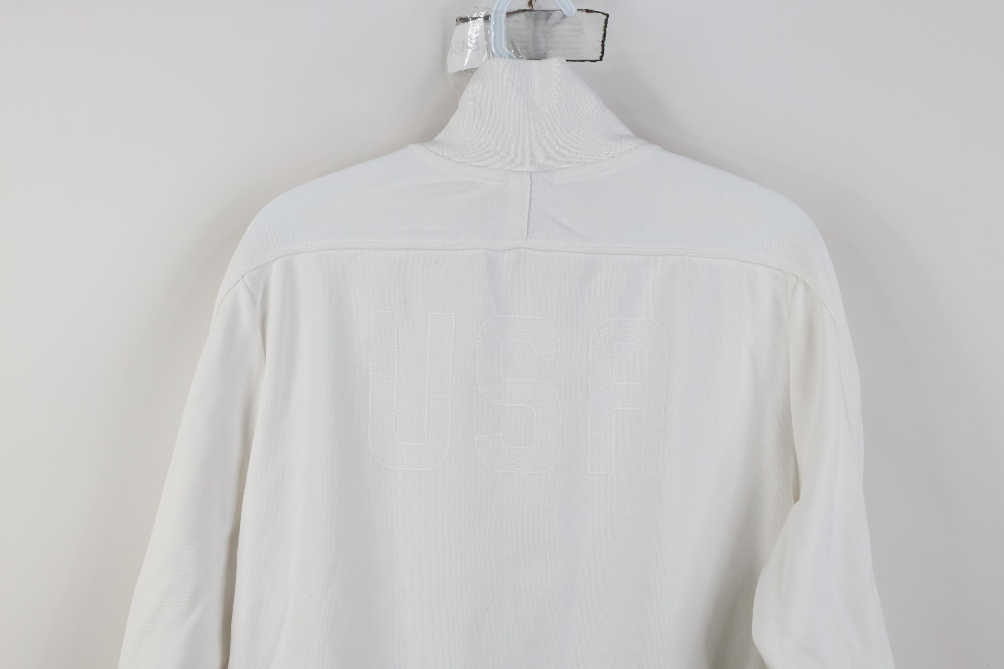 Nike Vintage Nike Team USA Soccer Football Full Zip Jacket White Size US L / EU 52-54 / 3 - 16 Thumbnail