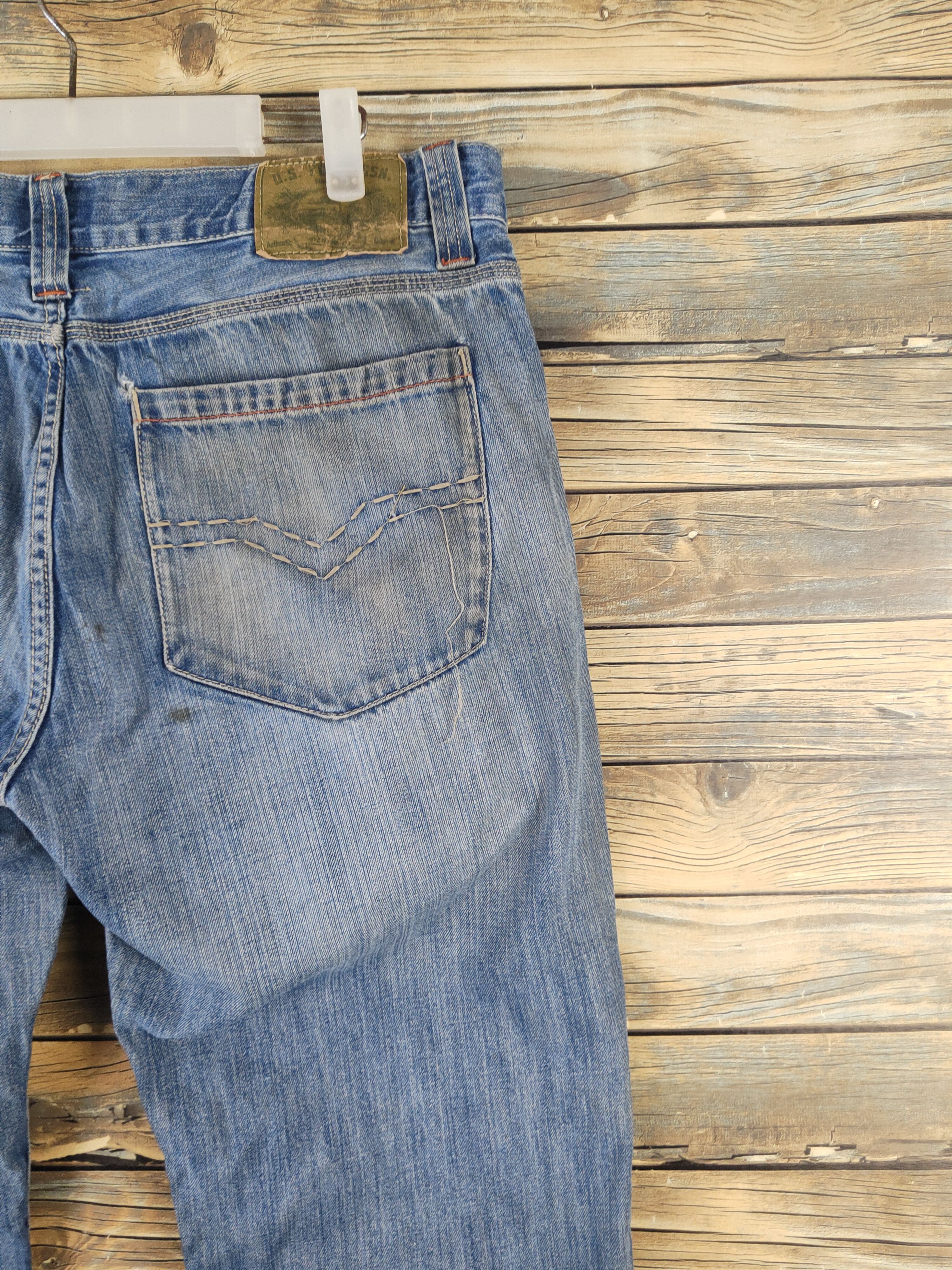 U.S. Polo Assn. DL U.S Polo Assn. Blue Distressed Ripped Jeans #1372 Size US 36 / EU 52 - 12 Thumbnail