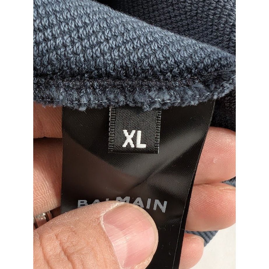 Balmain o1rshd1 Sweater in Marine Size US XL / EU 56 / 4 - 16 Thumbnail