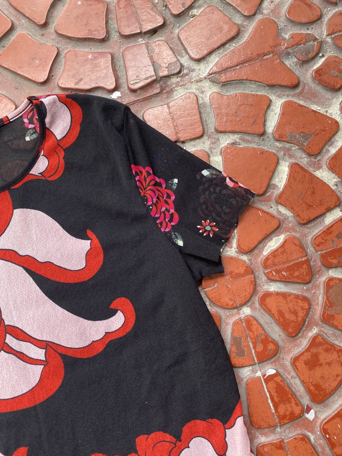 Vivienne Tam VIVIENNE TAM 90s - FLOWER PRINT MESH SHORT SLEEVES SHIRT Size M / US 6-8 / IT 42-44 - 5 Thumbnail