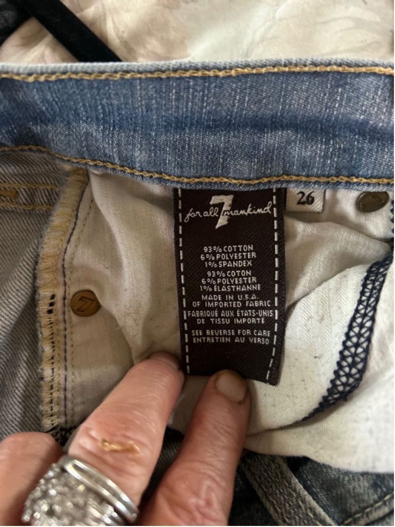 7 For All Mankind 7 for all mankind size 26 jeans light washed Size 26" / US 2 / IT 38 - 2 Thumbnail