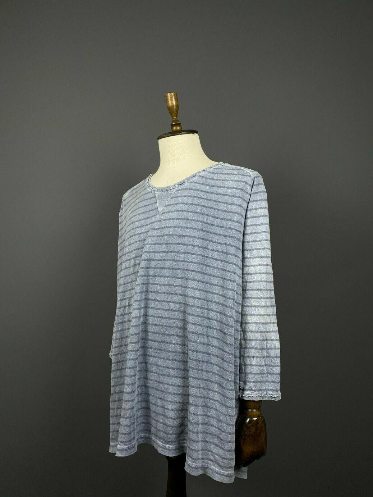 Oscar De La Renta Men Oska Blue Striped Crew Neck Jumper Pullover Size 2 Size XS / US 0-2 / IT 36-38 - 1 Thumbnail