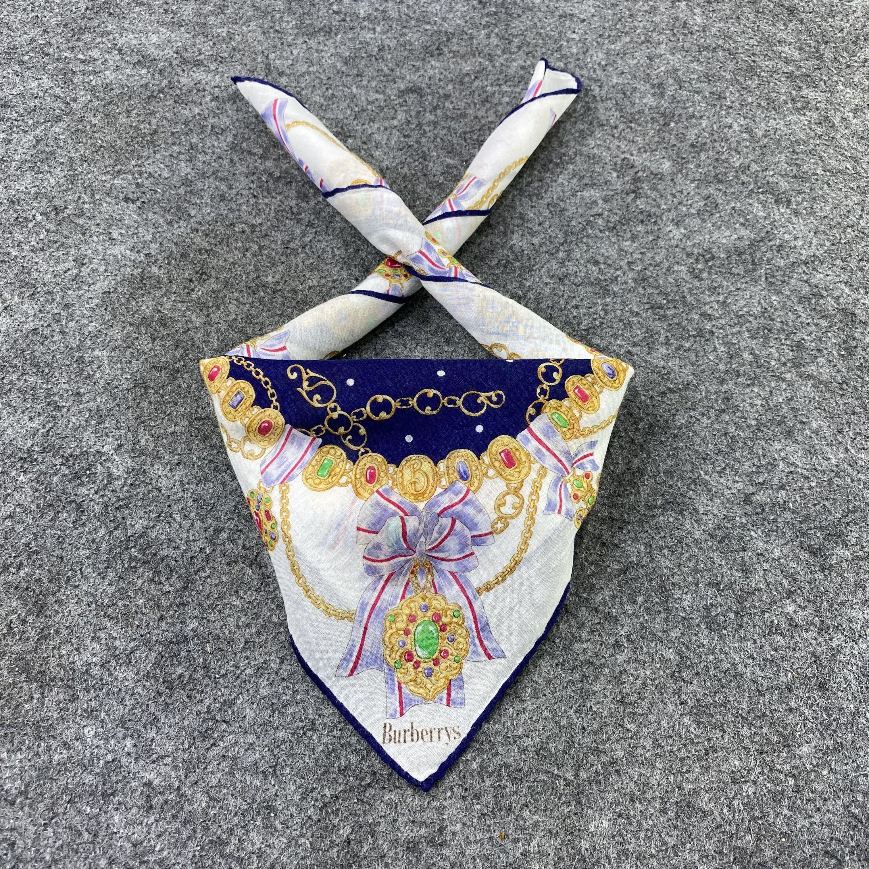 Burberry × Vintage Burberry Handkerchief / Bandana / Neckerchief-B1514 Size ONE SIZE - 2 Thumbnail
