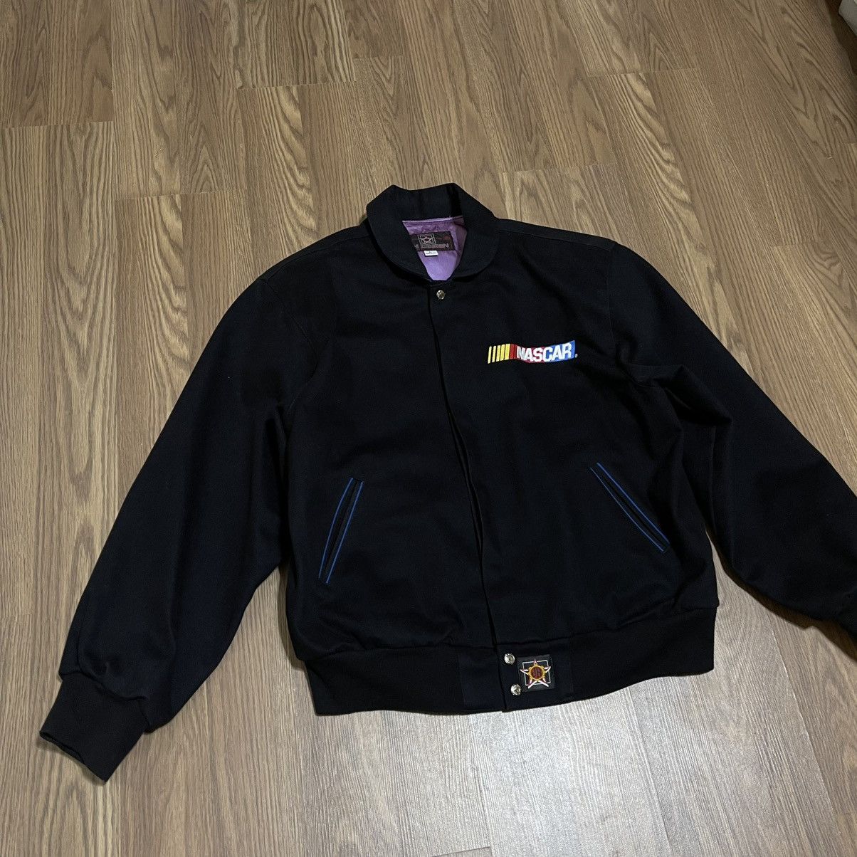 JH Design Vintage Y2K JH DESIGN NASCAR BLACK bomber RACING jacket Size US L / EU 52-54 / 3 - 9 Thumbnail