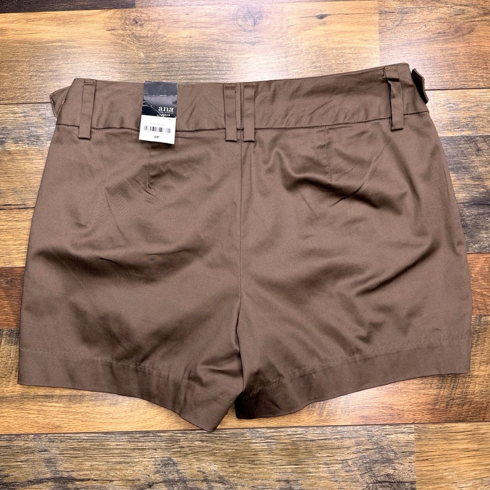 Vintage A.n.a Chino Shorts Womens 8P Petite Brown Mid Rise Stretch Casual Modern Size 30" / US 8 / IT 44 - 2 Thumbnail