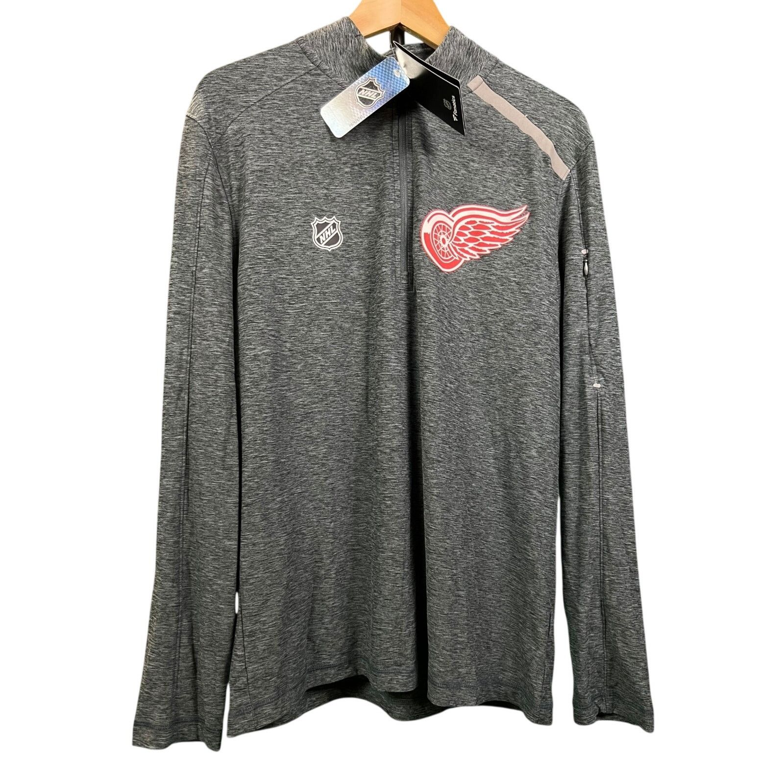 NHL Detroit Red Wings Quarter Zip Pullover Men's Size Medium NWT Size US M / EU 48-50 / 2 - 7 Thumbnail