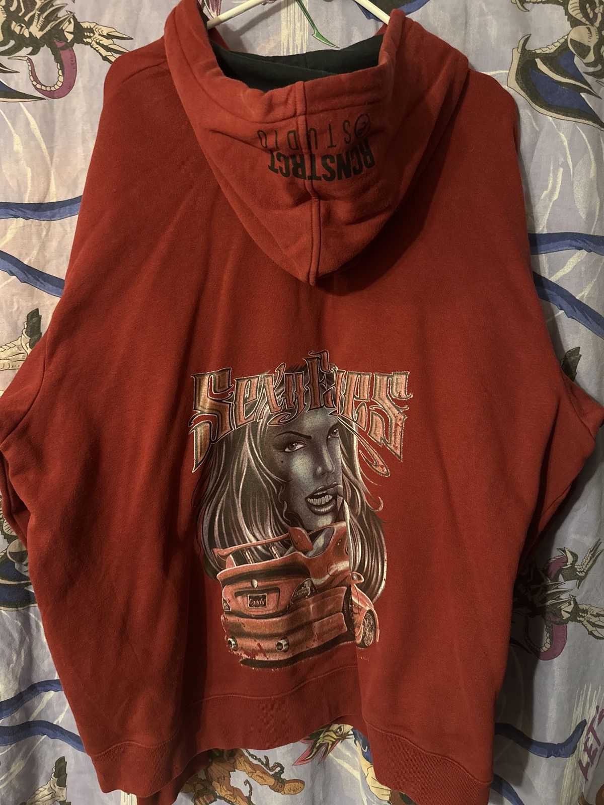 Nike × Vintage Rare Vintage 90s Grey Tag Nike With Custom Tattoo Graphic Size US XXL / EU 58 / 5 - 1 Thumbnail