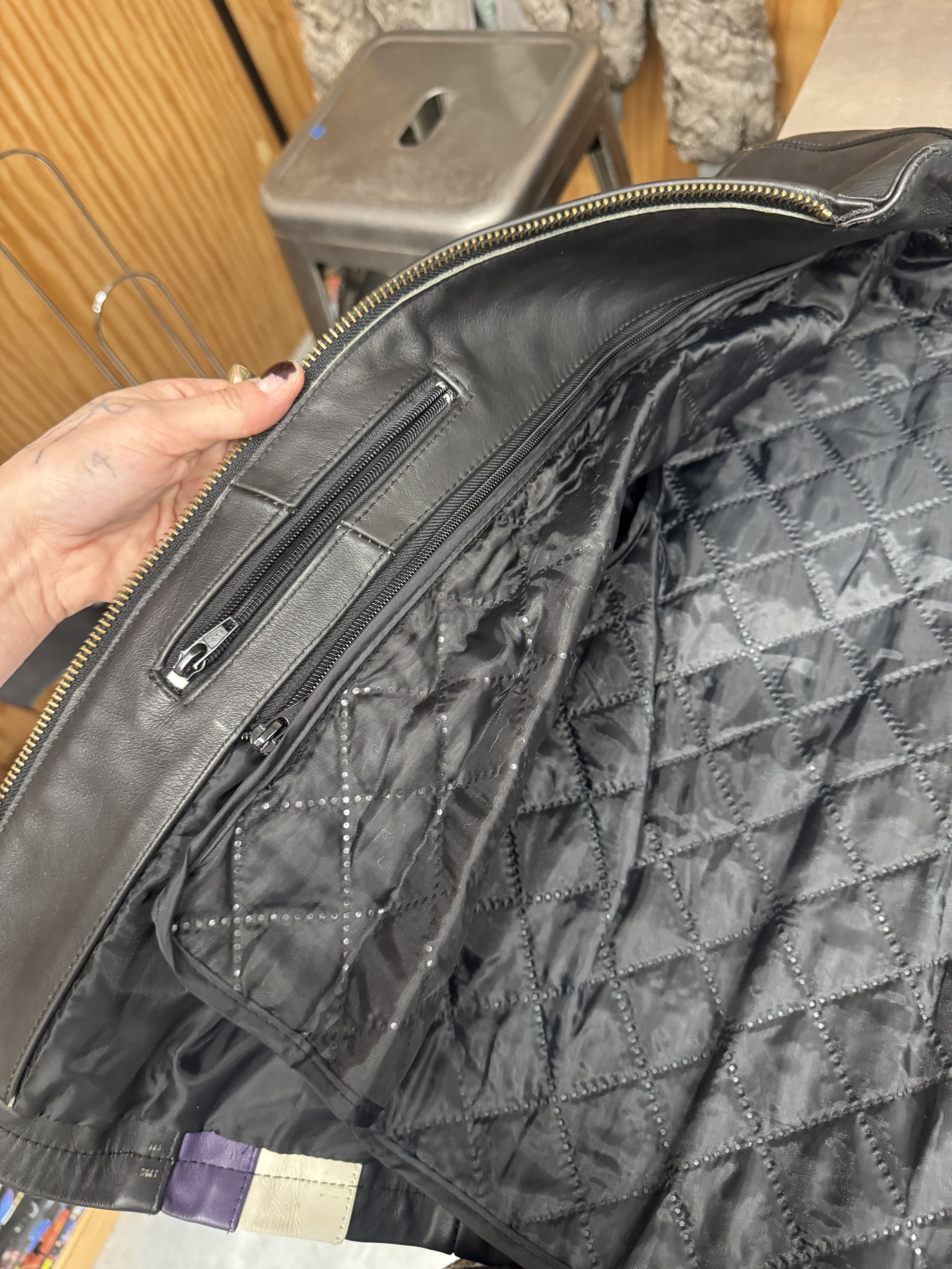 Other Vintage Leather Moto Jacket Size S / US 4 / IT 40 - 3 Thumbnail