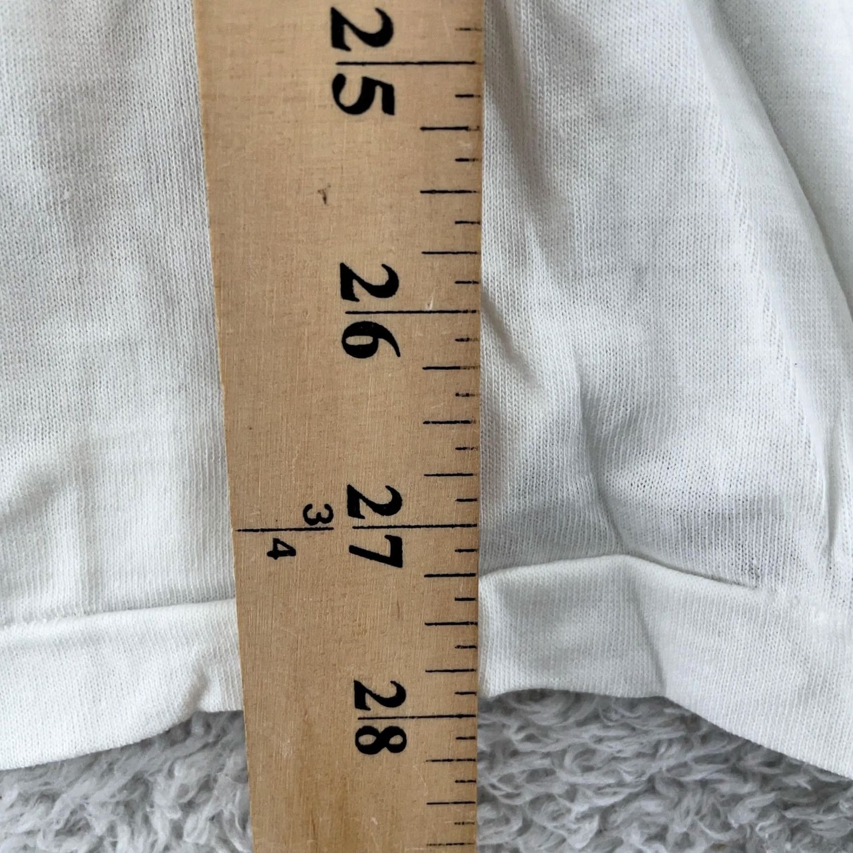 Hanes VINTAGE Hanes White V-Neck T-Shirt Mens Small 100% Cotton USA Made 80s Mint Used Mens Shirts White V-Neck Hanes 80s USA Made Size US S / EU 44-46 / 1 - 6 Thumbnail