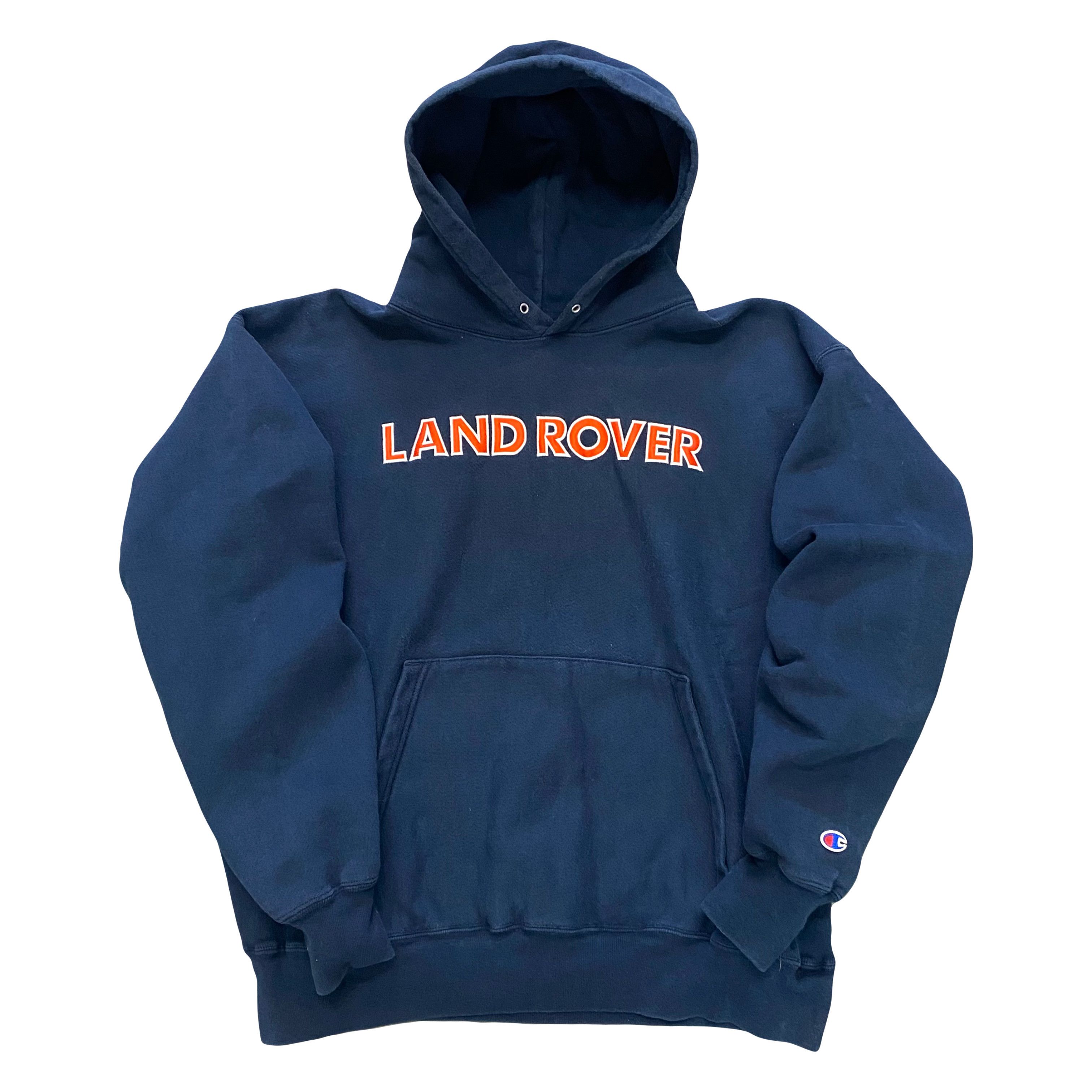 VTG Land Rover Champion Reverse Weave Hoodie Spellout