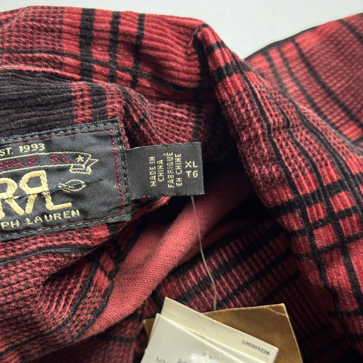 RRL Ralph Lauren RRL - Corduroy Monterey Checked Camp Shirt Size US XL / EU 56 / 4 - 13 Thumbnail
