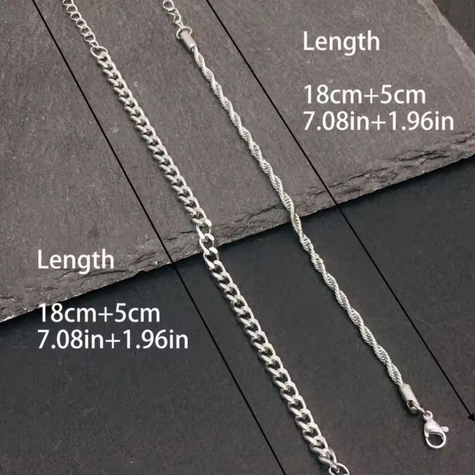 Japanese Brand 2 Pieces / Set Chain Bracelet Size ONE SIZE - 4 Thumbnail
